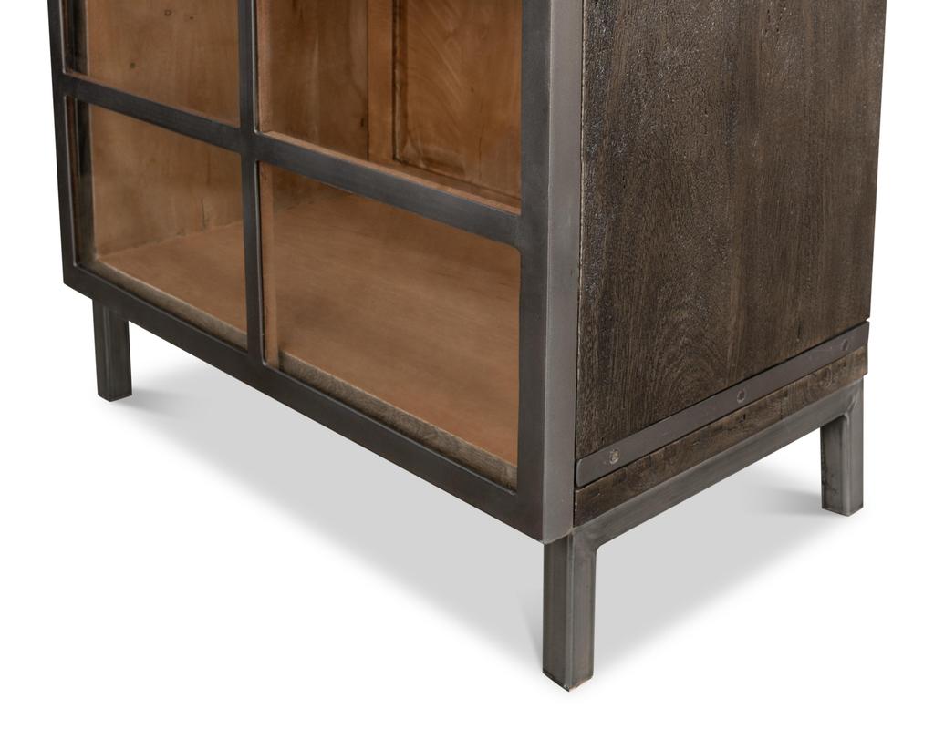 Cabinet of Curiosities Grey A Gem Of A Handle Display Cabinet Left - Ornate Home