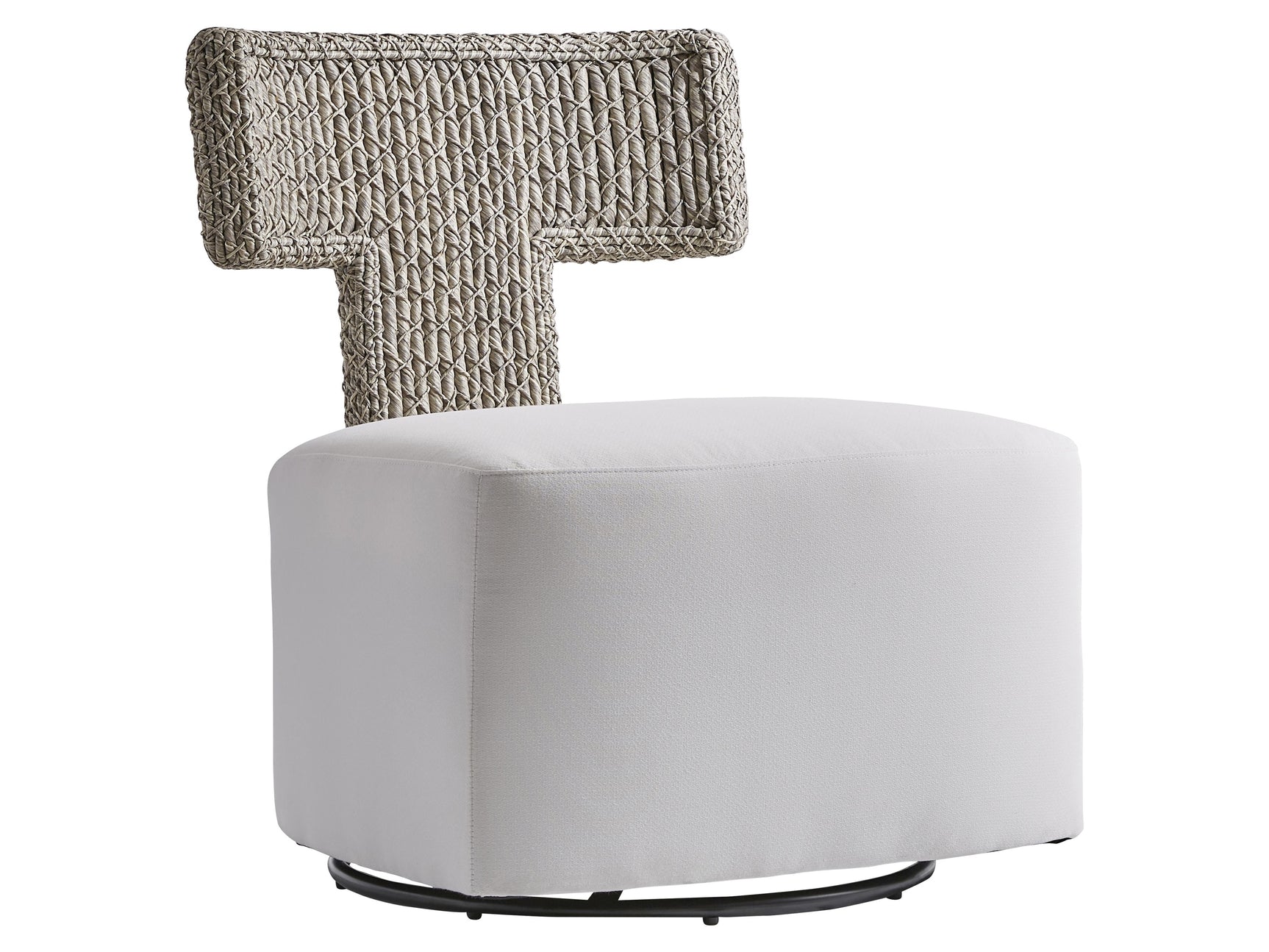 Cabo Egret Grey/White/Cream Outdoor Swivel Chair - Ornate Home