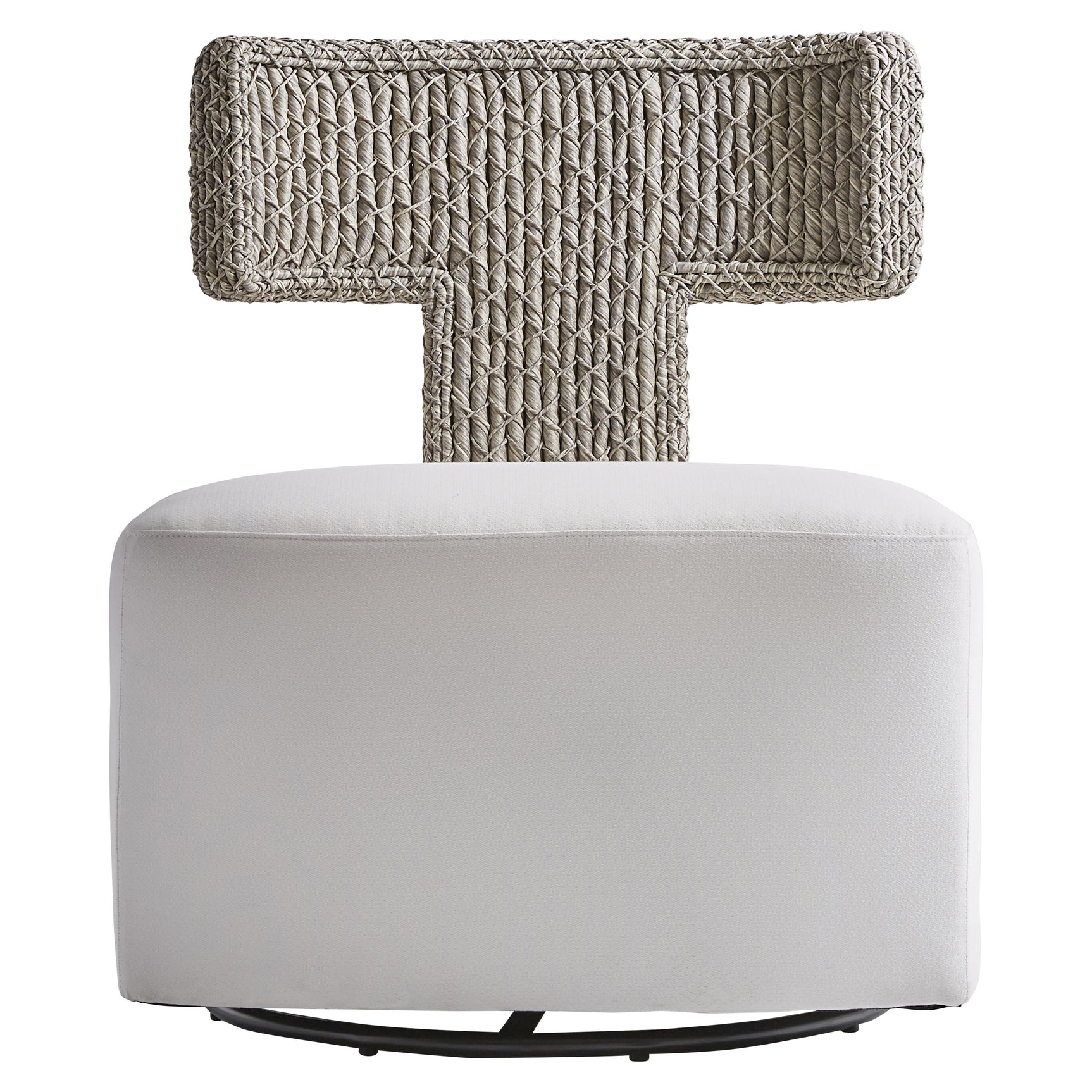 Cabo Egret Grey/White/Cream Outdoor Swivel Chair - Ornate Home