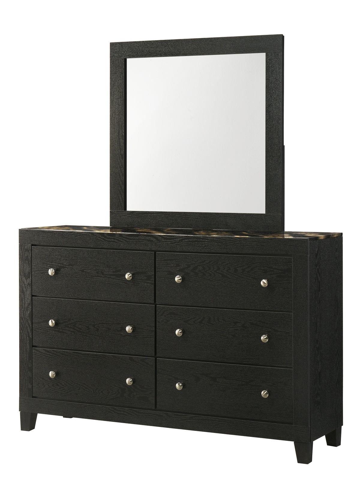 Cadence Black/Gold Dresser & Mirror - Ornate Home