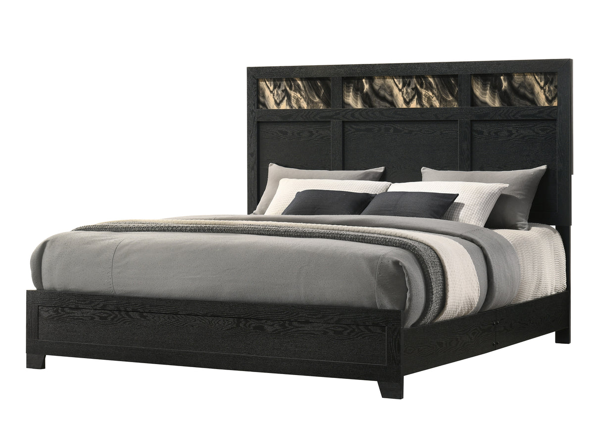 Cadence Black/Gold Bedroom Set - Ornate Home