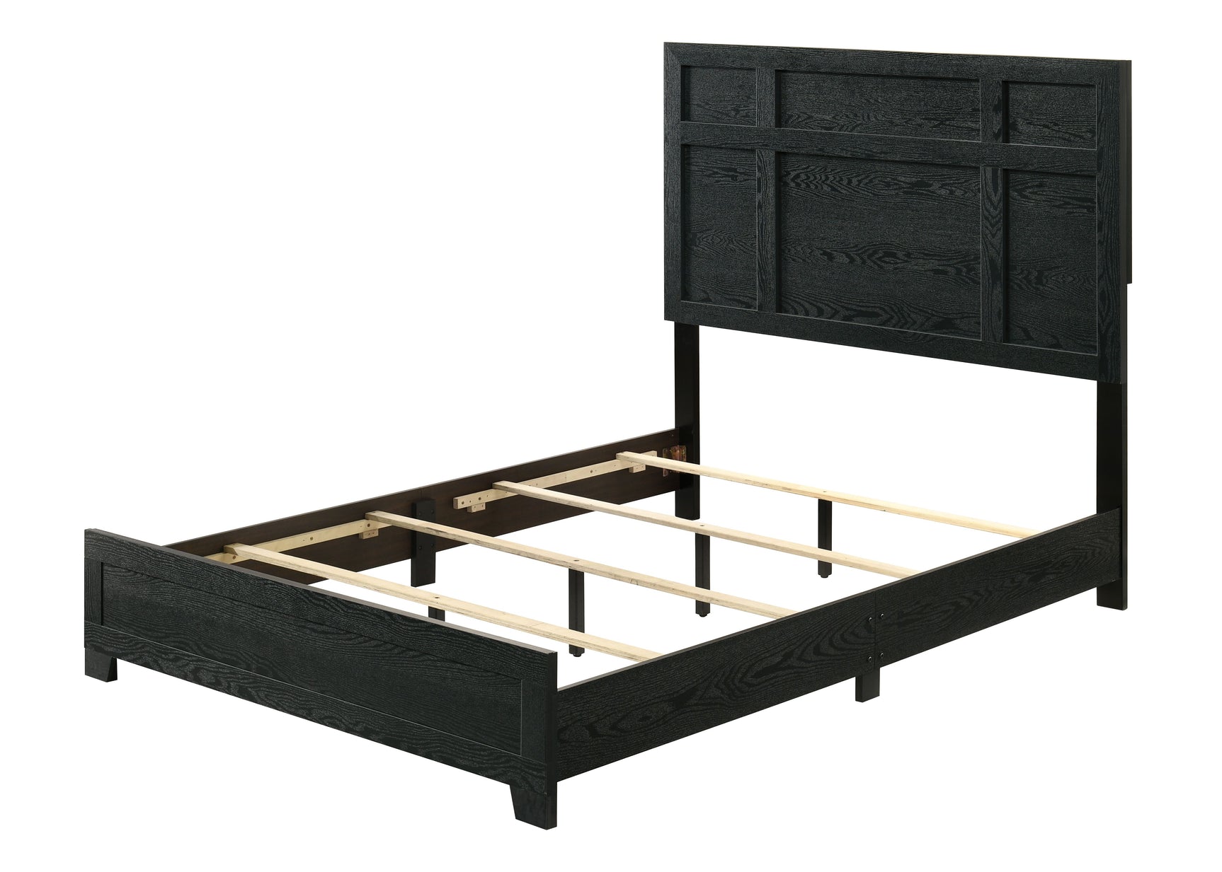 Cadence Black Queen Bed In One Box - Ornate Home