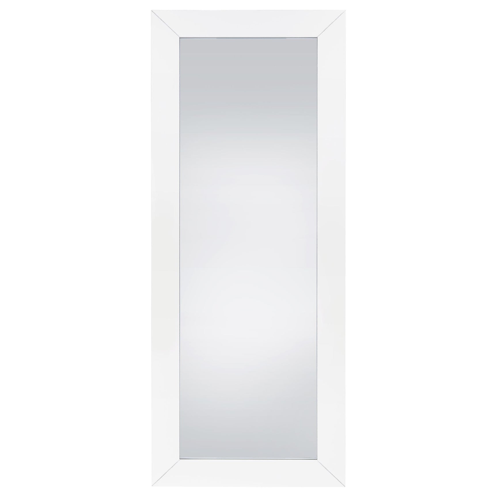 Cadence White High Gloss Tempered Glass Full Length Mirror - Ornate Home