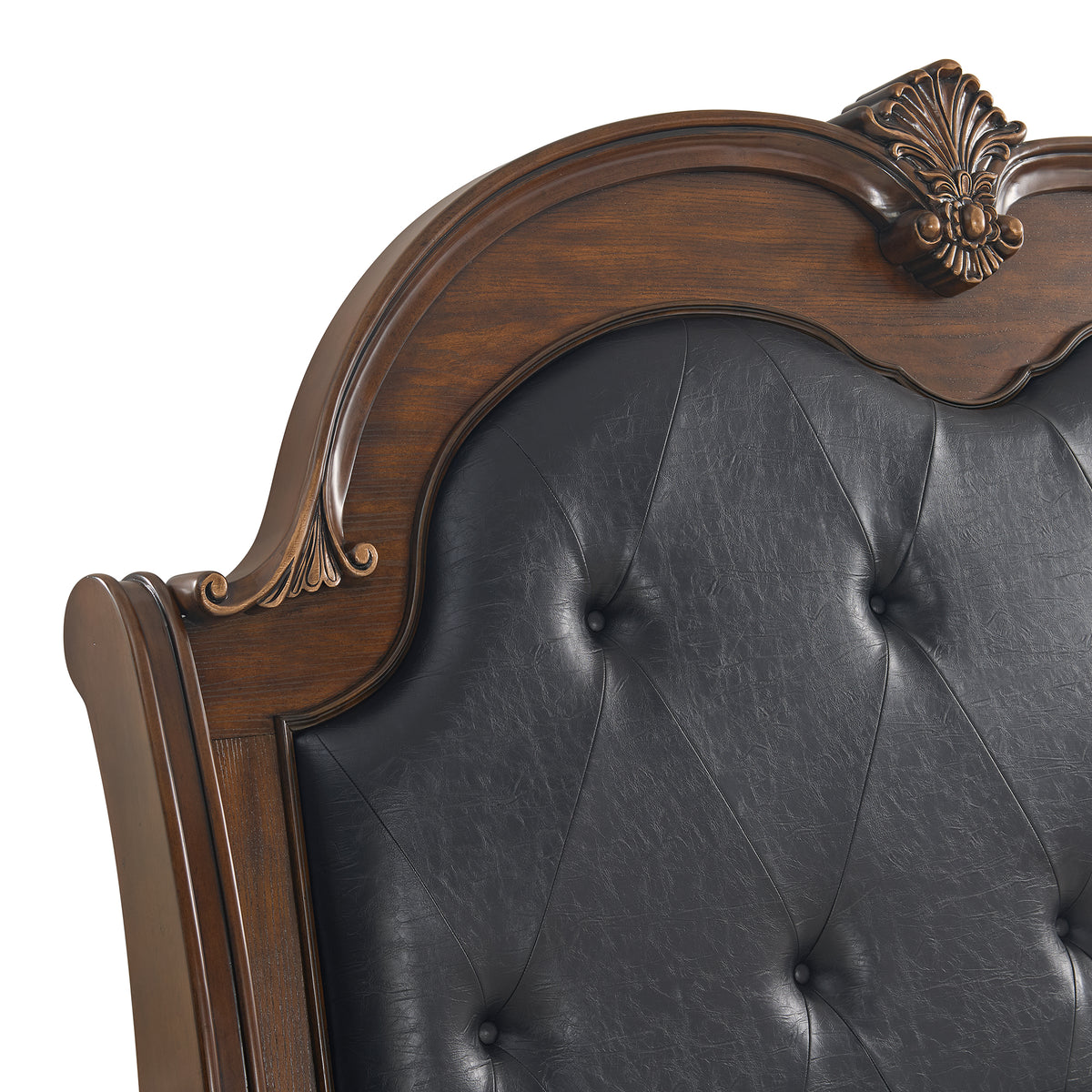 Cadenza Brown/Black 5-Piece Queen UPH Bedroom Set - Ornate Home