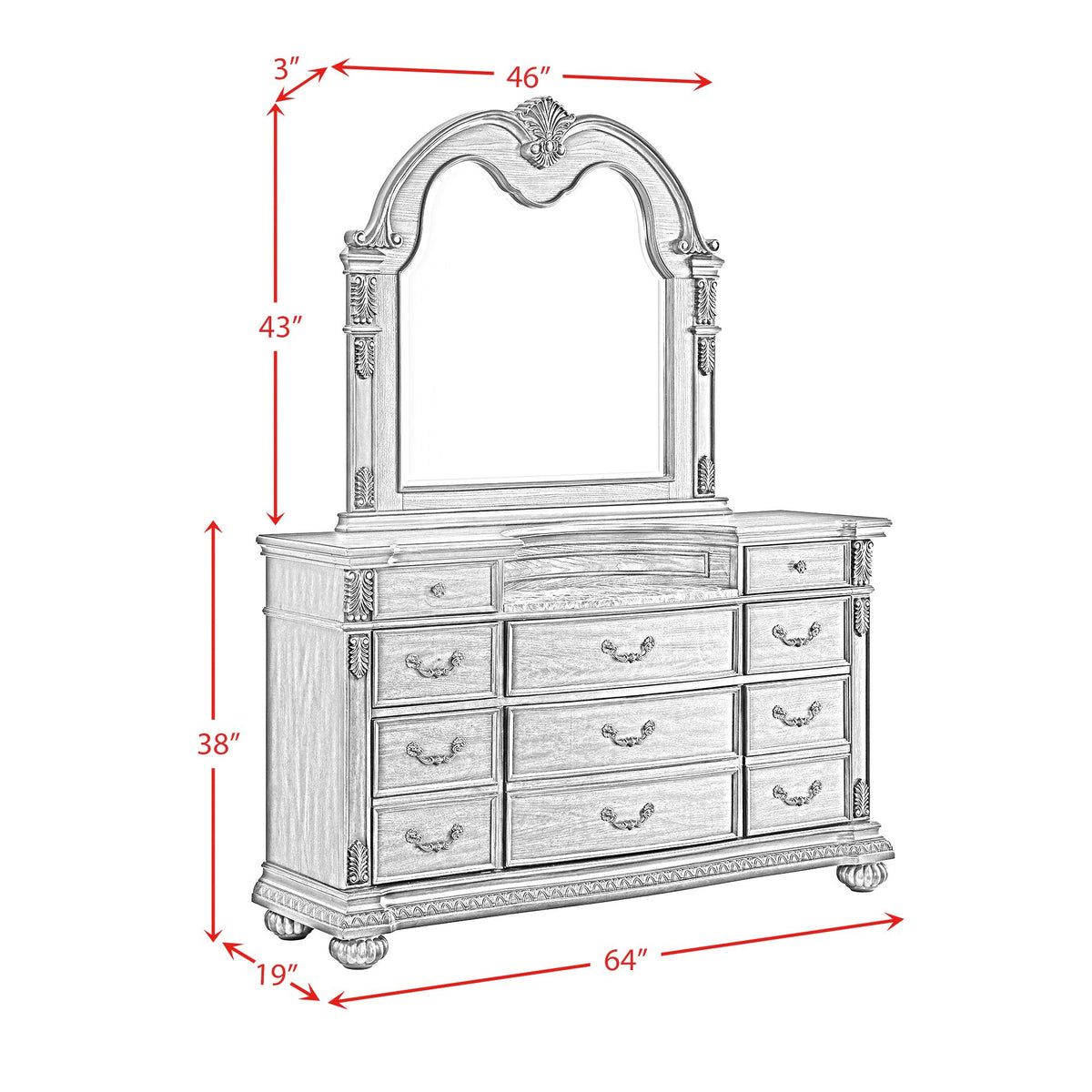 Cadenza Brown/Black 5-Piece Queen UPH Bedroom Set - Ornate Home