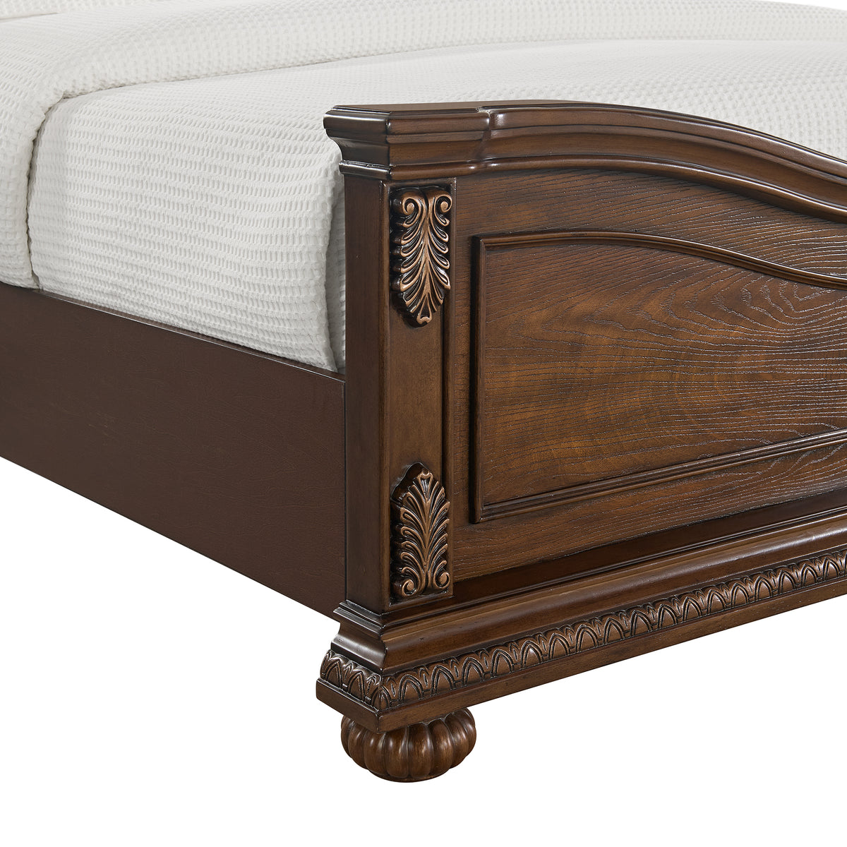 Cadenza Brown/Black Queen UPH Bed - Ornate Home