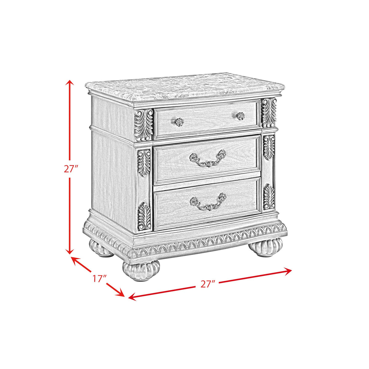 Cadenza Brown Nightstand with USB-C - Ornate Home