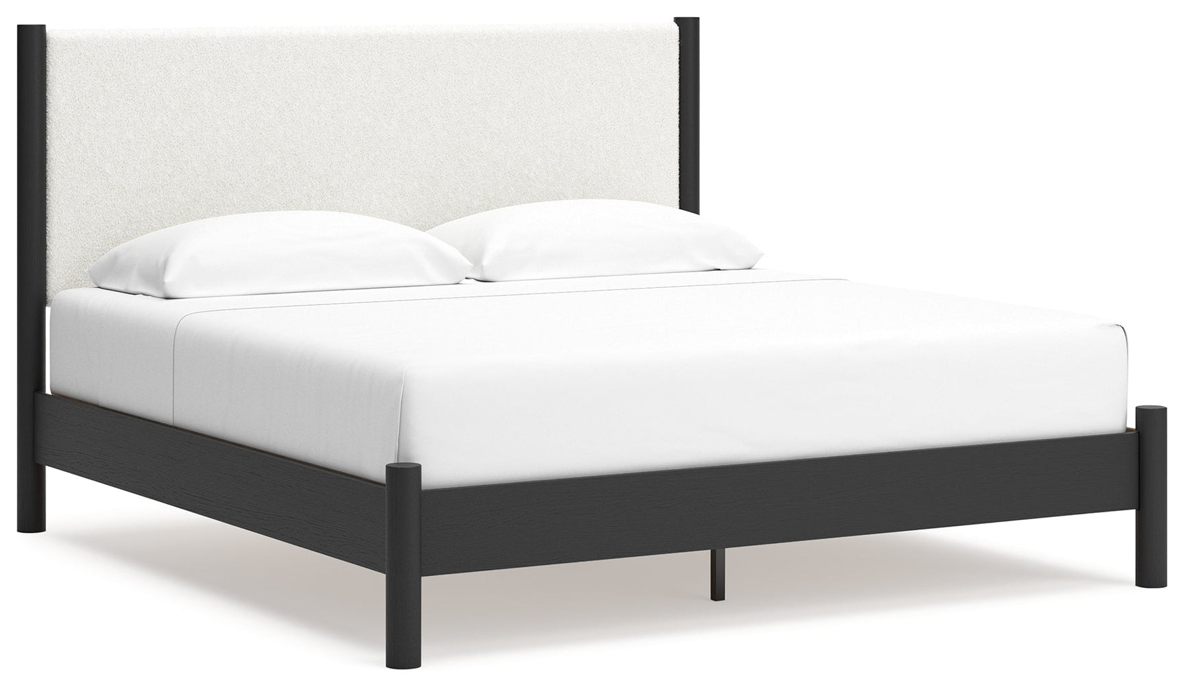 Cadmori Black/White King Panel Bed & Dresser & Mirror & Nightstand (Online Special Price) - Ornate Home