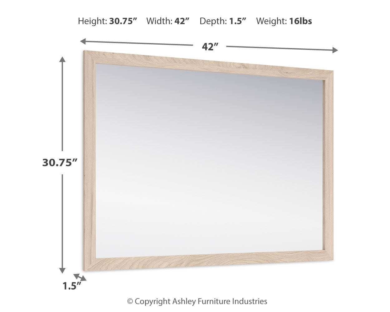 Cadmori Tan Bedroom Mirror (Online Special Price) - Ornate Home