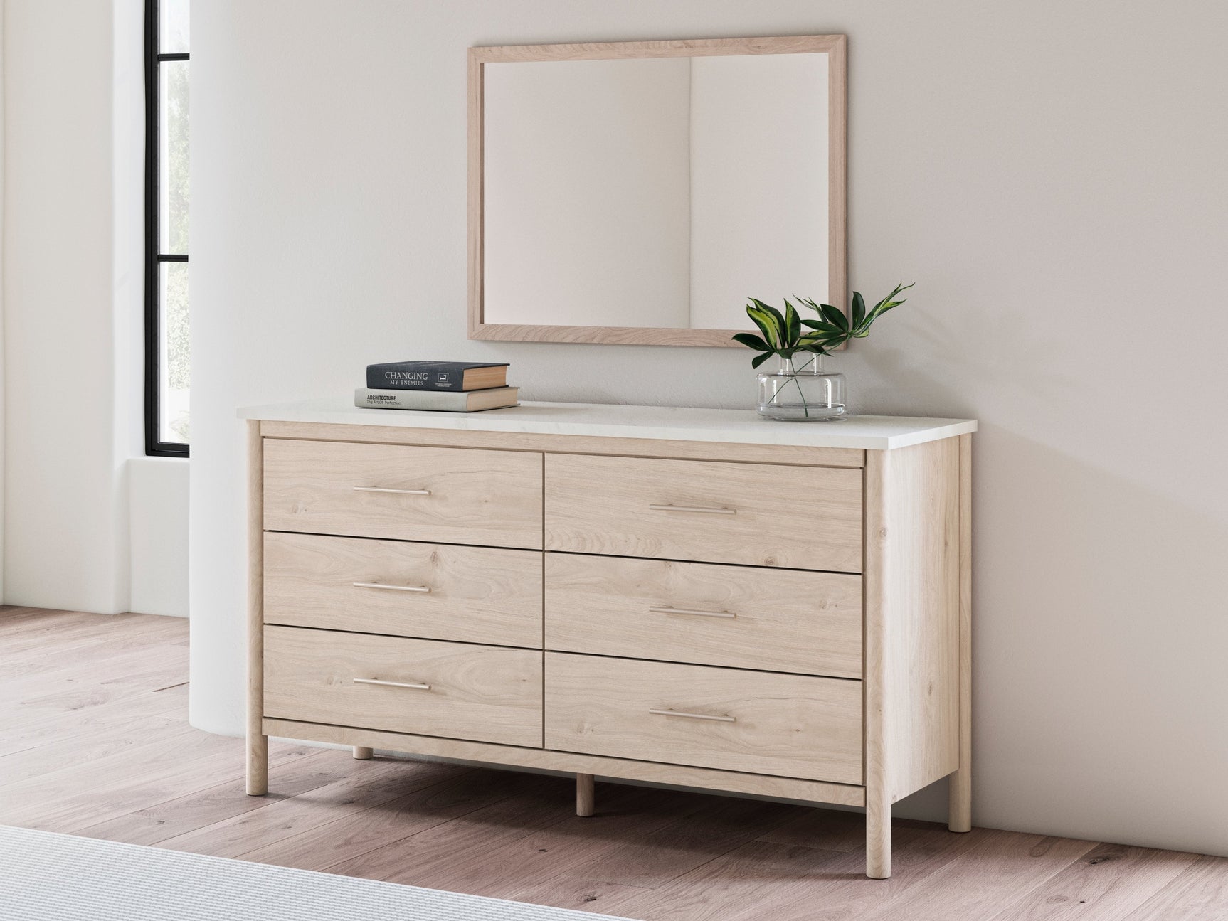 Cadmori Two-tone Dresser and Mirror - Ornate Home