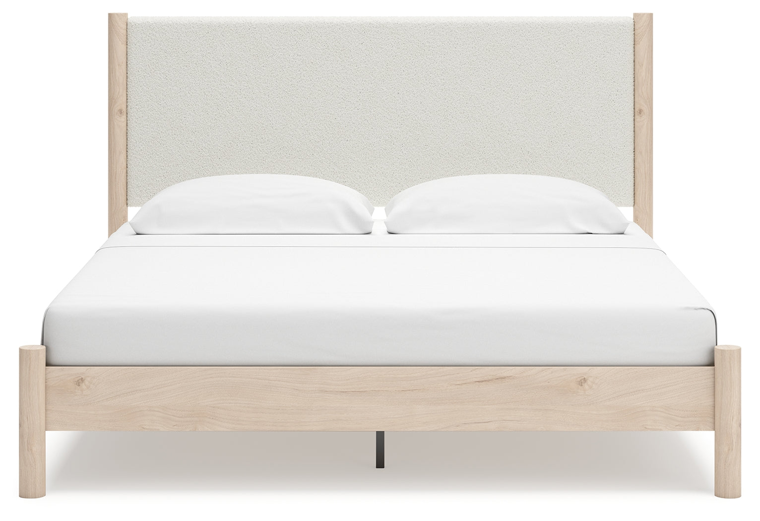 Cadmori Two-tone King Upholstered Panel Bed, Dresser, Mirror and Nightstand (Online Special Price) - Ornate Home