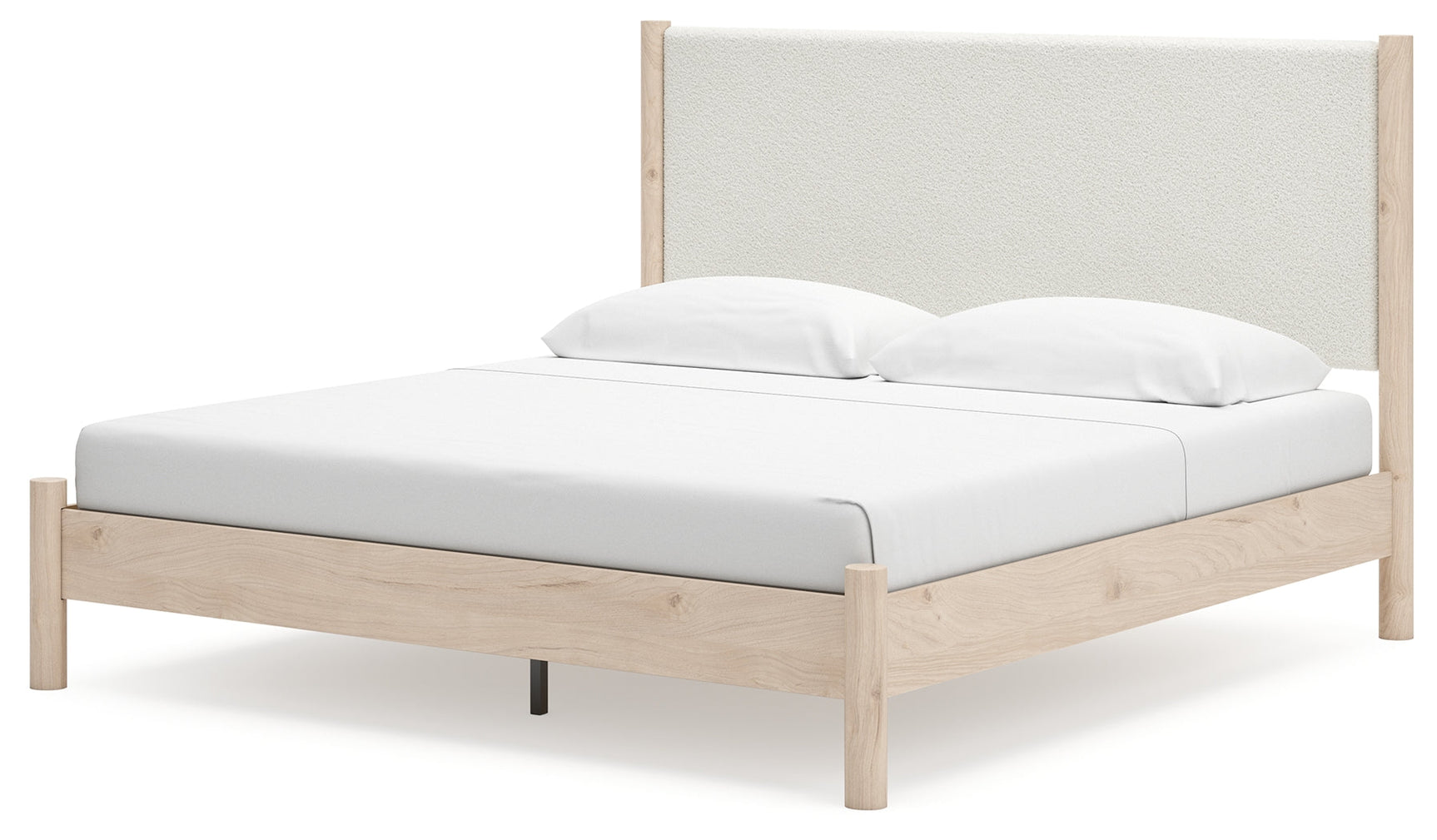 Cadmori Two-tone King Upholstered Panel Bed (Online Special Price) - Ornate Home
