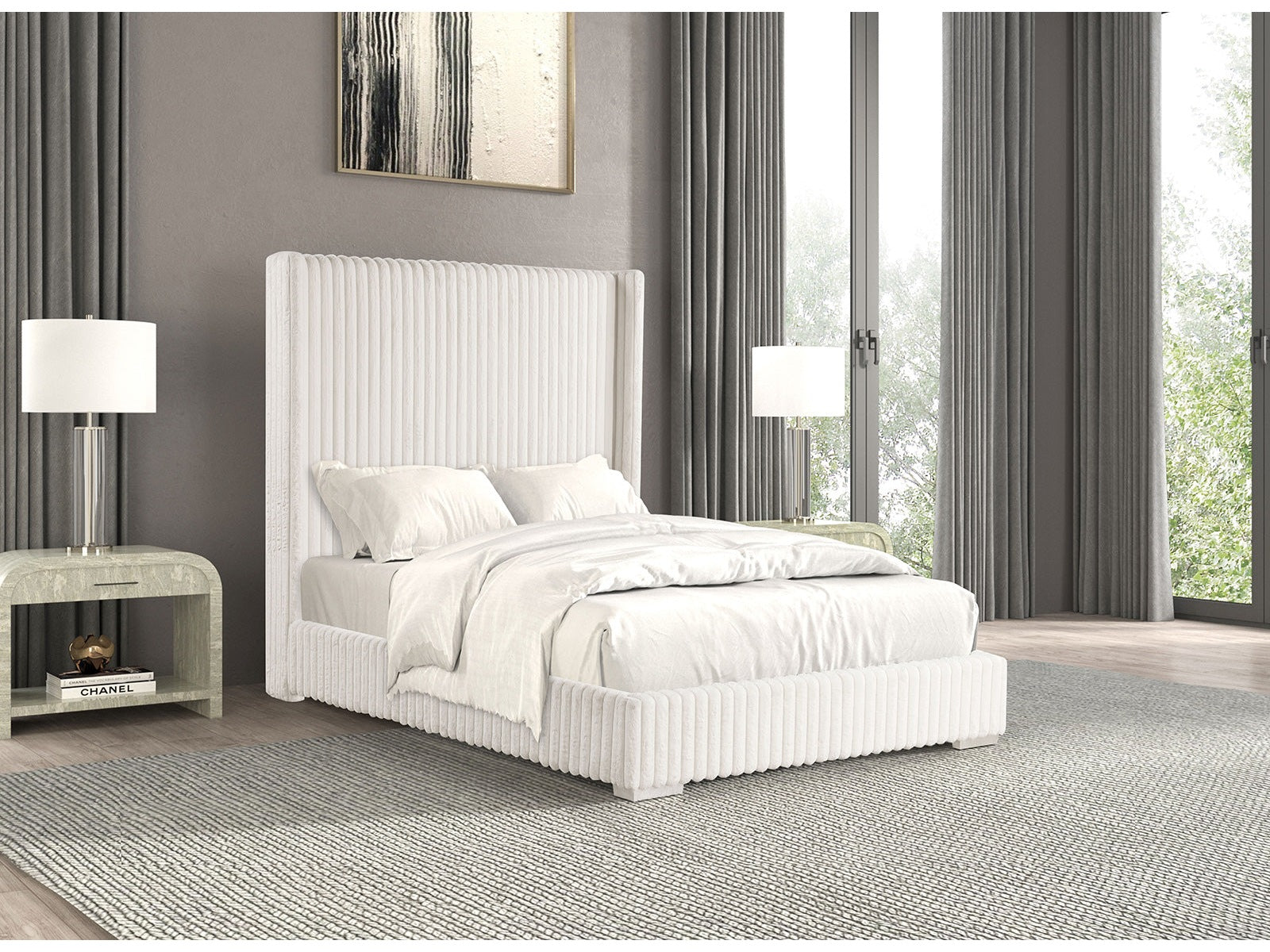 Cadwell White Queen Bed - Ornate Home