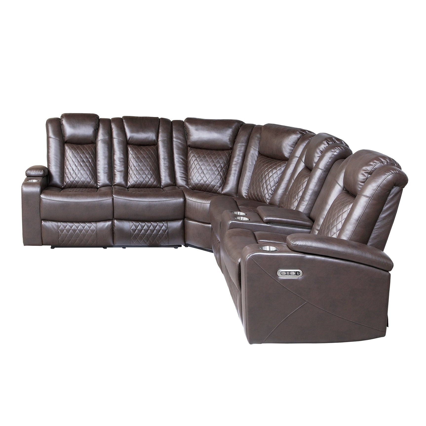 Caelan Brown 3-Piece Power Reclining Sectionals - Ornate Home