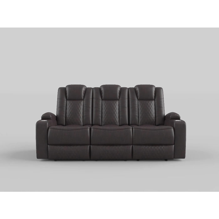 Caelan Brown Power Double Reclining Sofa - Ornate Home