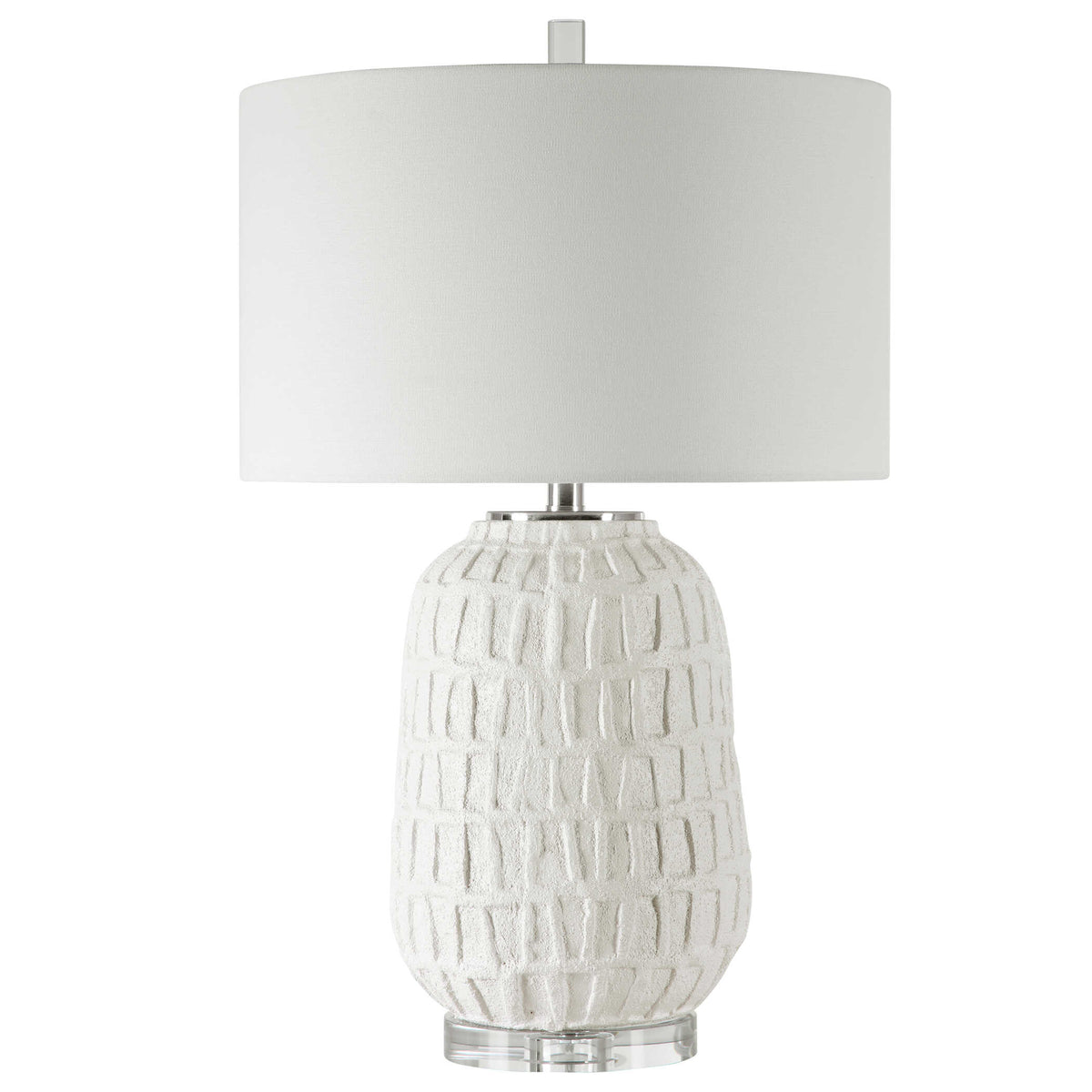 Caelina Textured White Table Lamp - Ornate Home