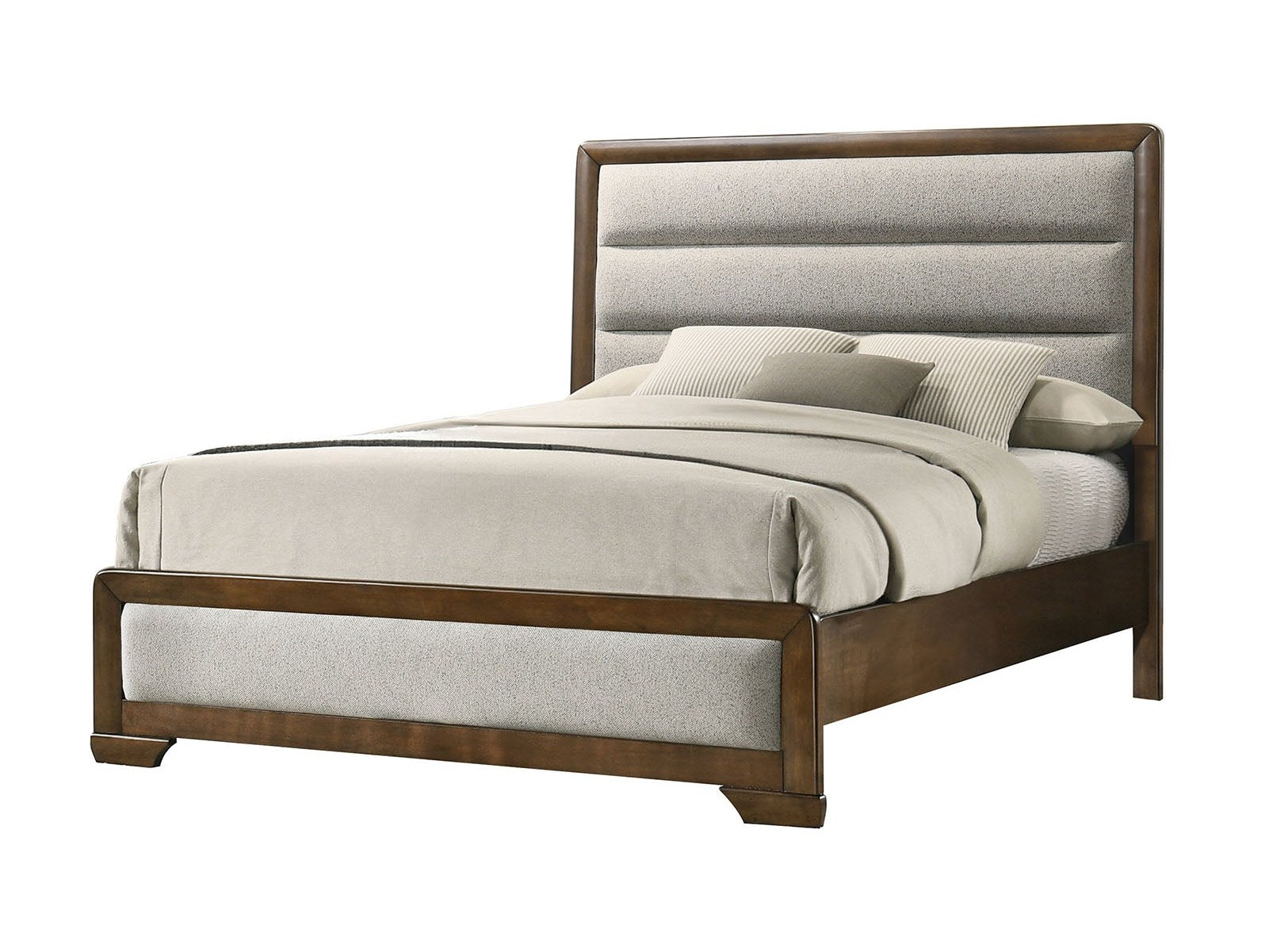 Caerwys Brown/Light Gray Queen Bed - Ornate Home