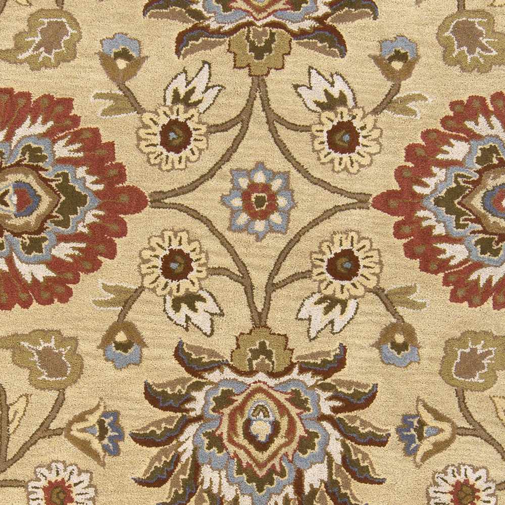 Caesar 1116 Hand Tufted Beige & Rust Wool Rug - Ornate Home