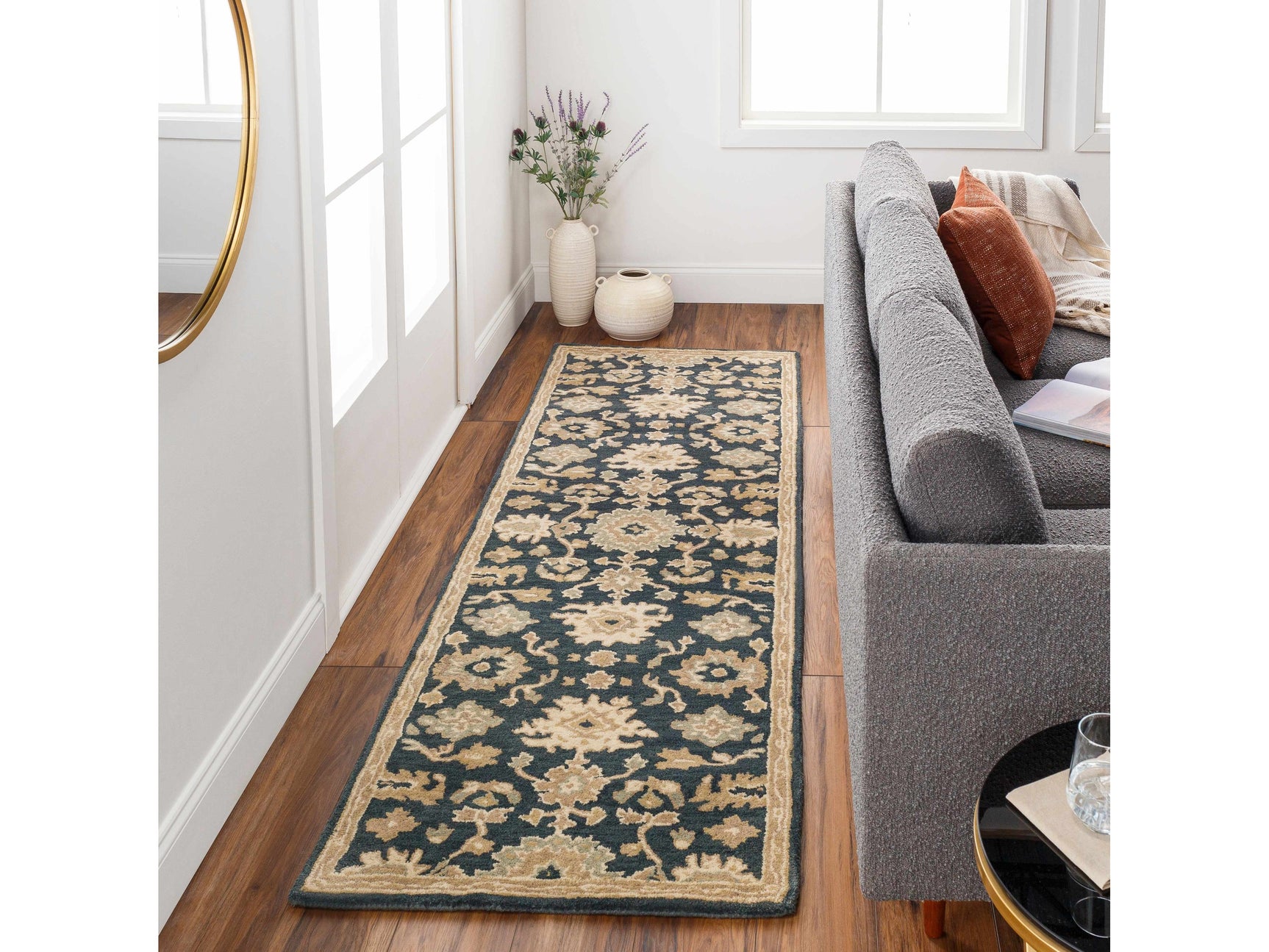 Caesar 1154 Navy Wool Rug - Ornate Home