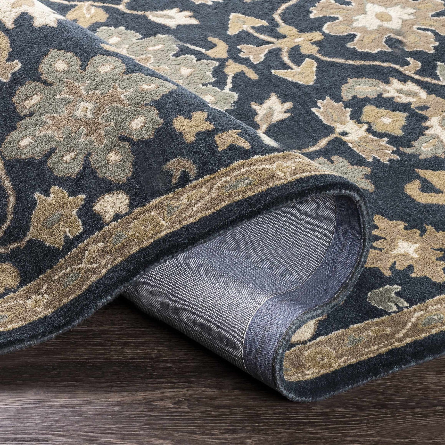 Caesar 1154 Navy Wool Rug - Ornate Home