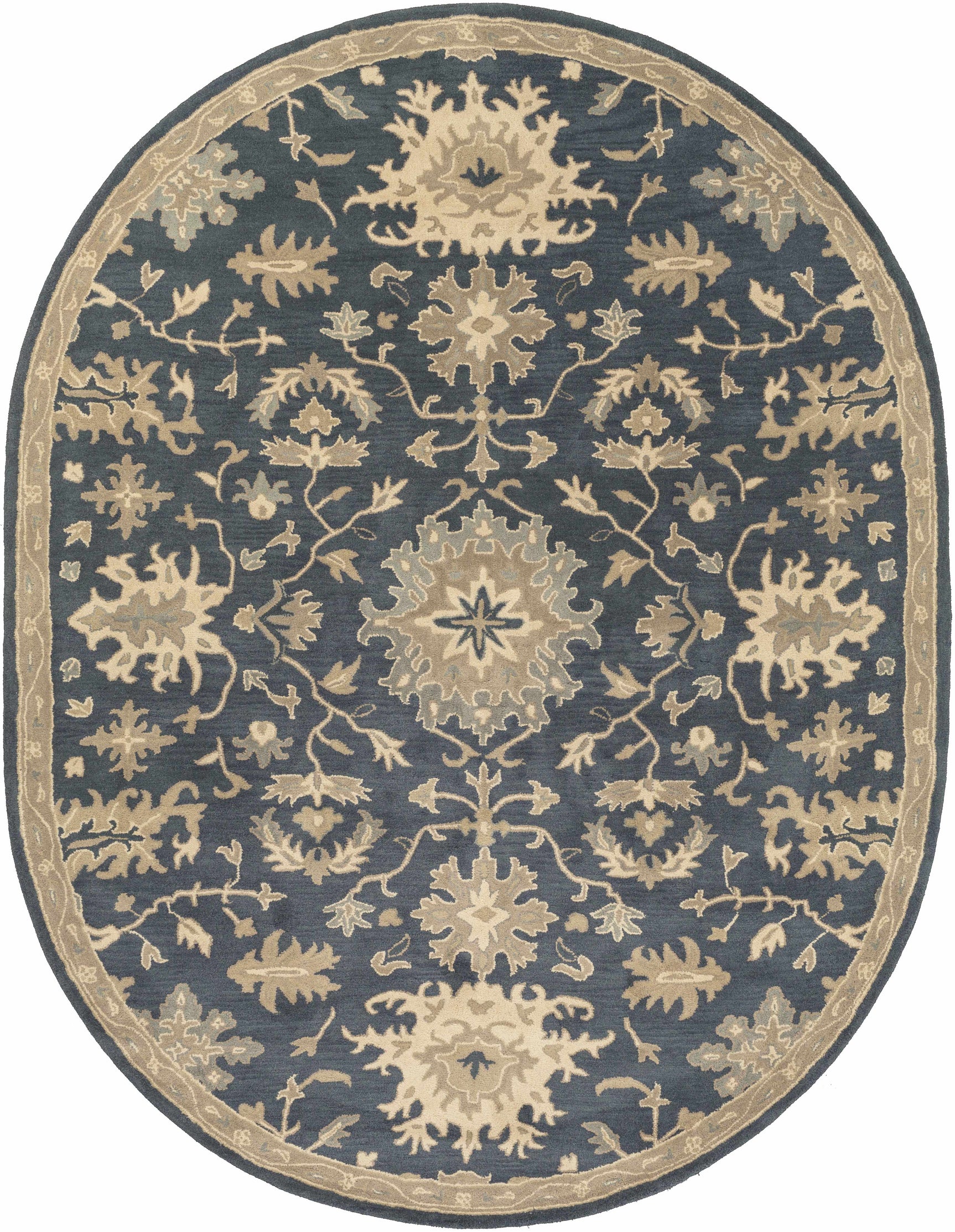 Caesar 1154 Navy Wool Rug - Ornate Home