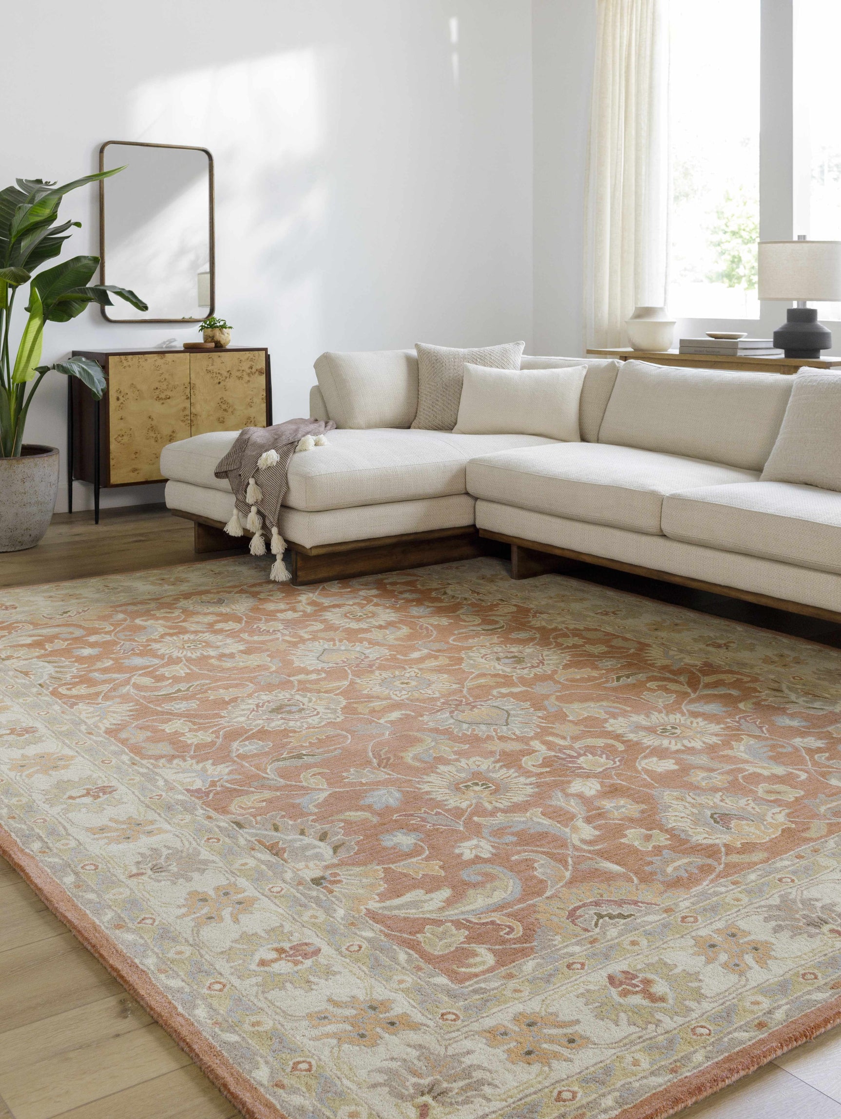 Caesar Hand Tufted Burnt Orange 1124 Wool Carpet - Ornate Home