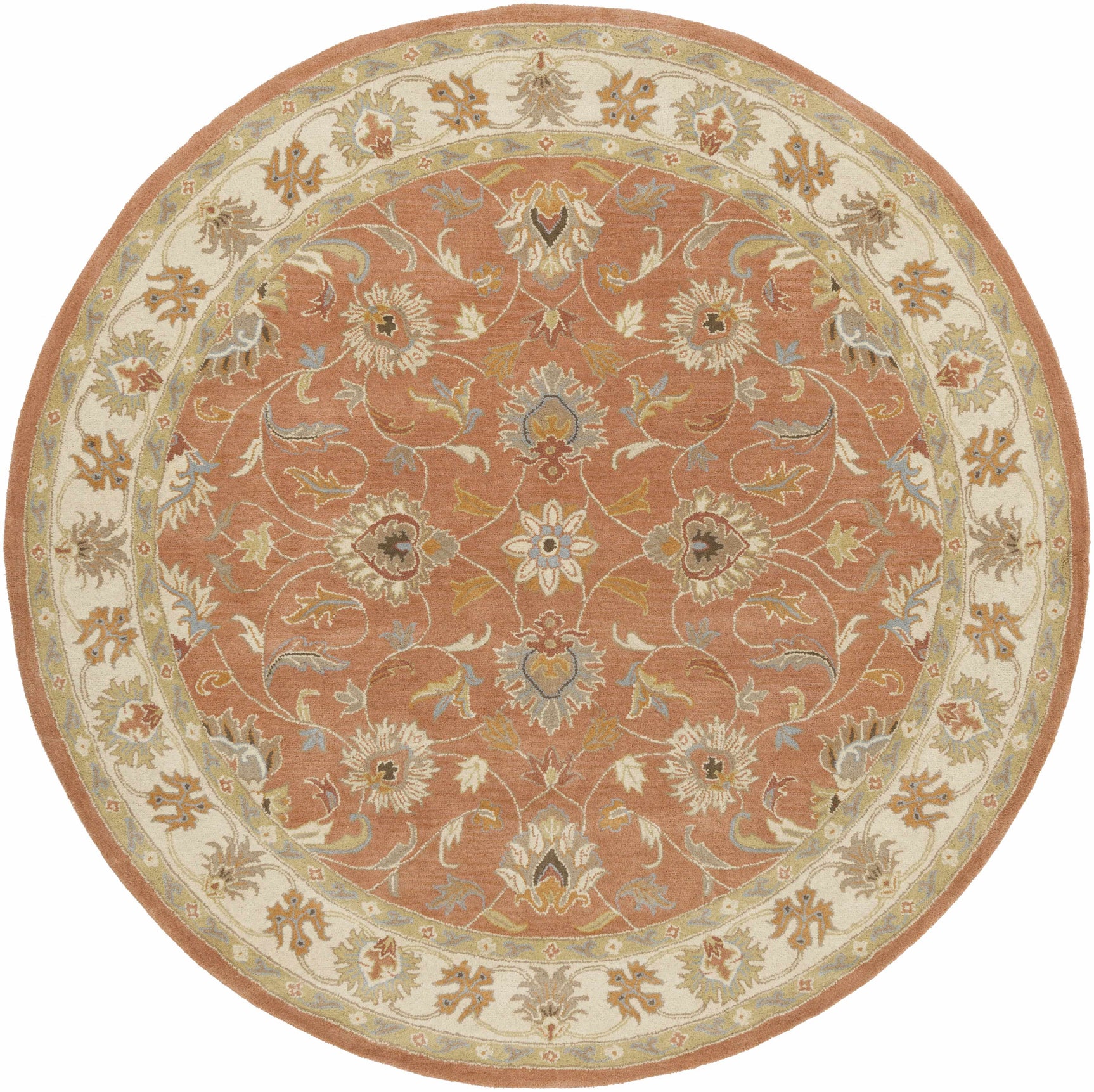 Caesar Hand Tufted Burnt Orange 1124 Wool Carpet - Ornate Home