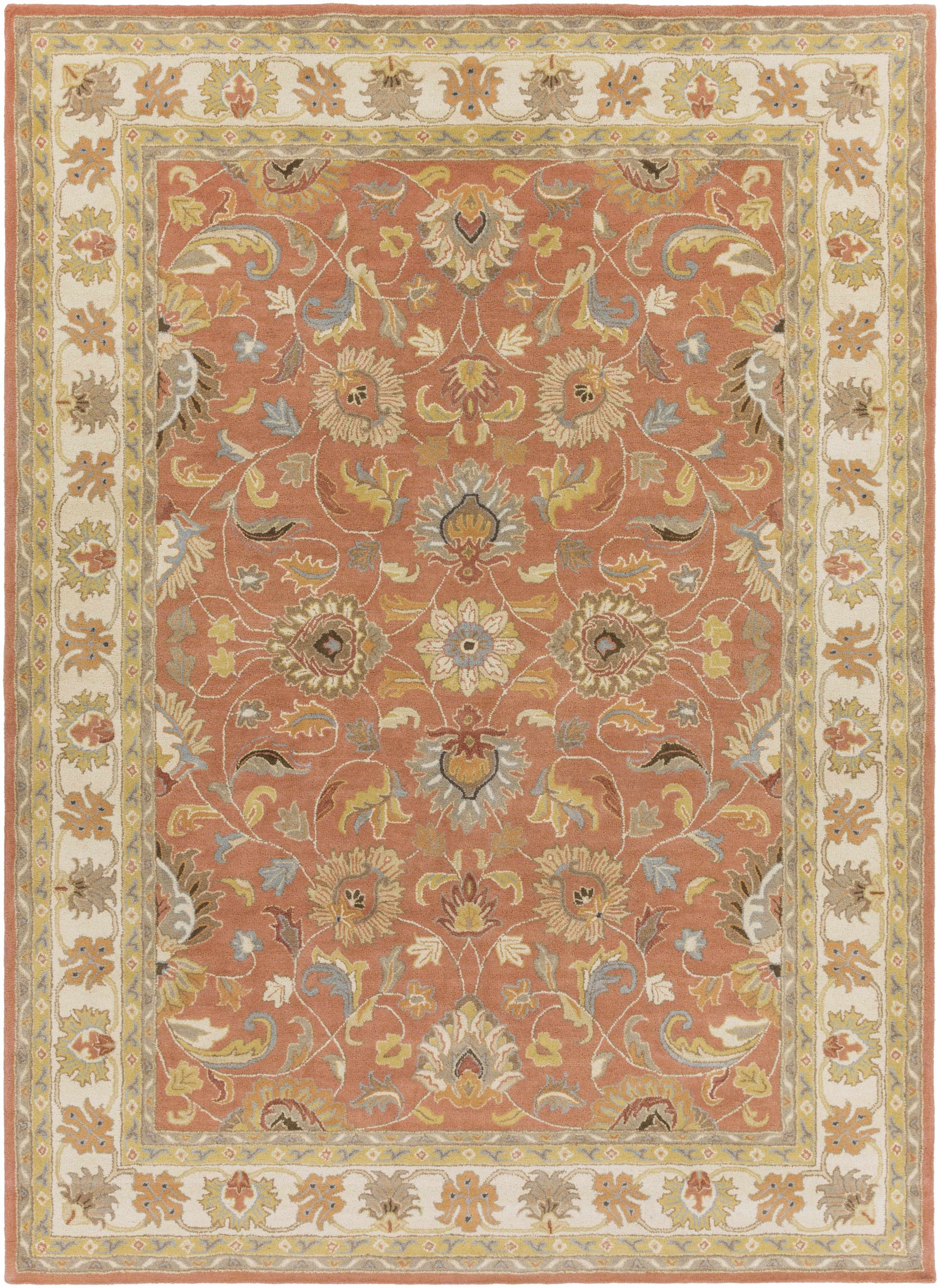 Caesar Hand Tufted Burnt Orange 1124 Wool Carpet - Ornate Home