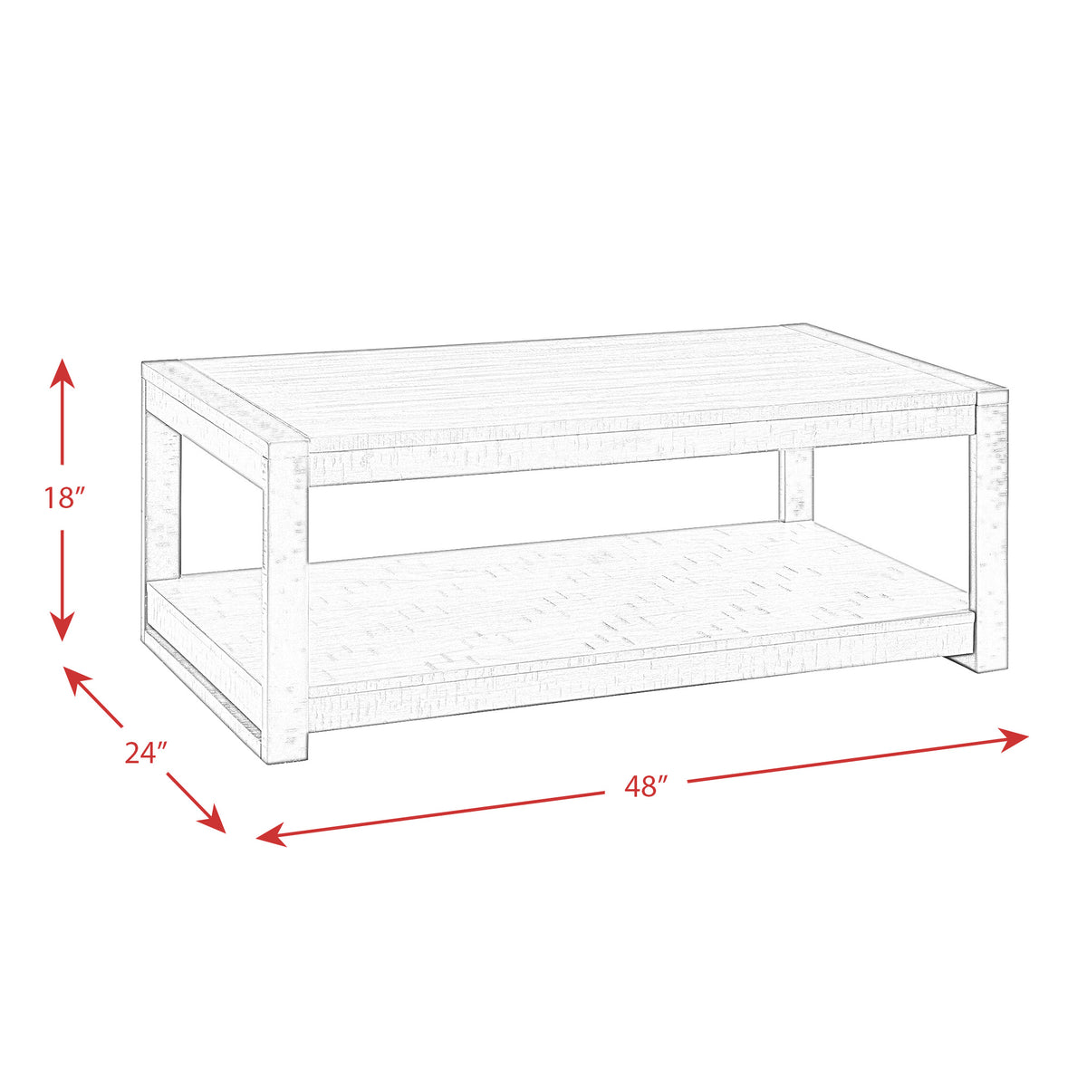 Caesar Black/Walnut Occasional Coffee Table