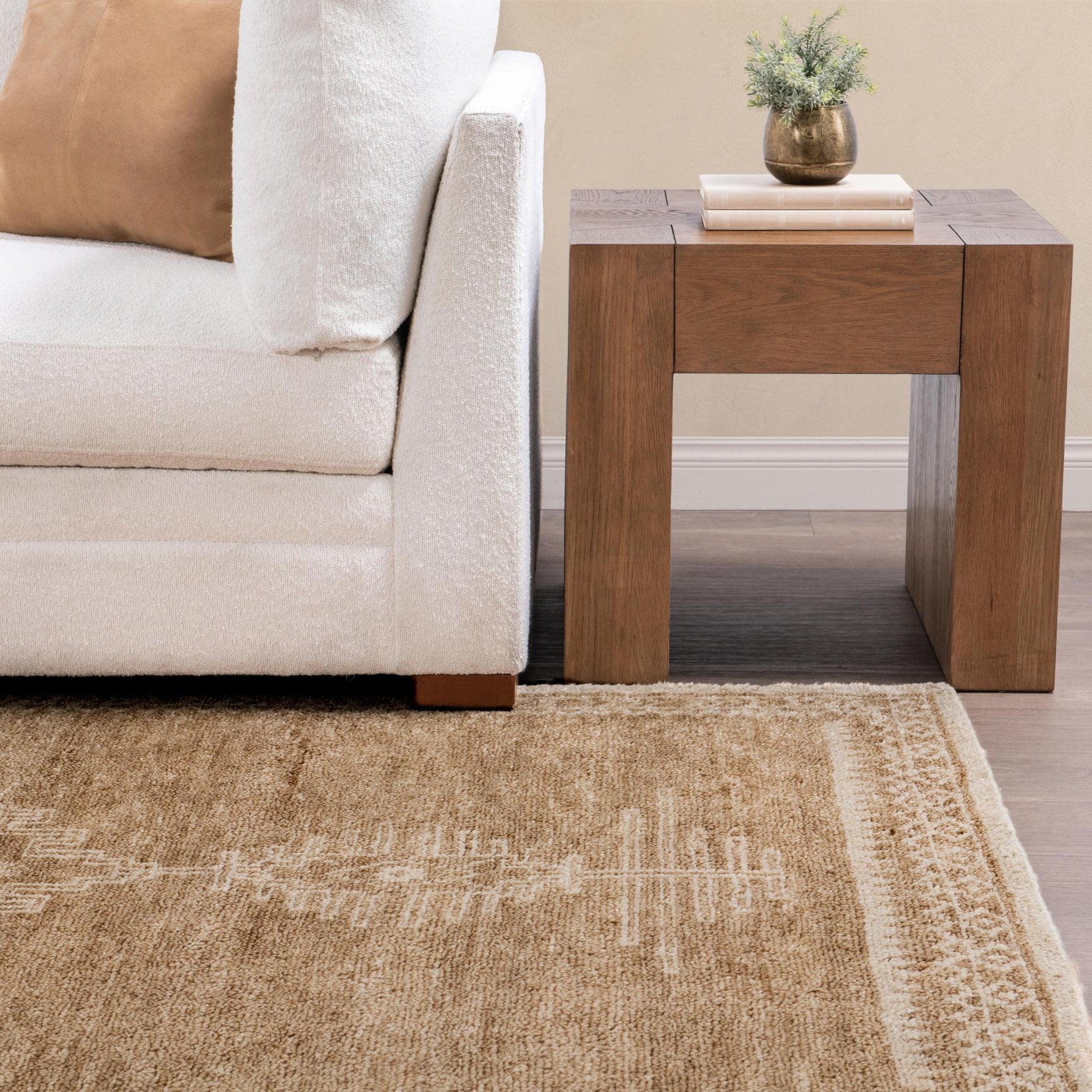 Cairo Desert Brown Hand Knotted Rug - Ornate Home