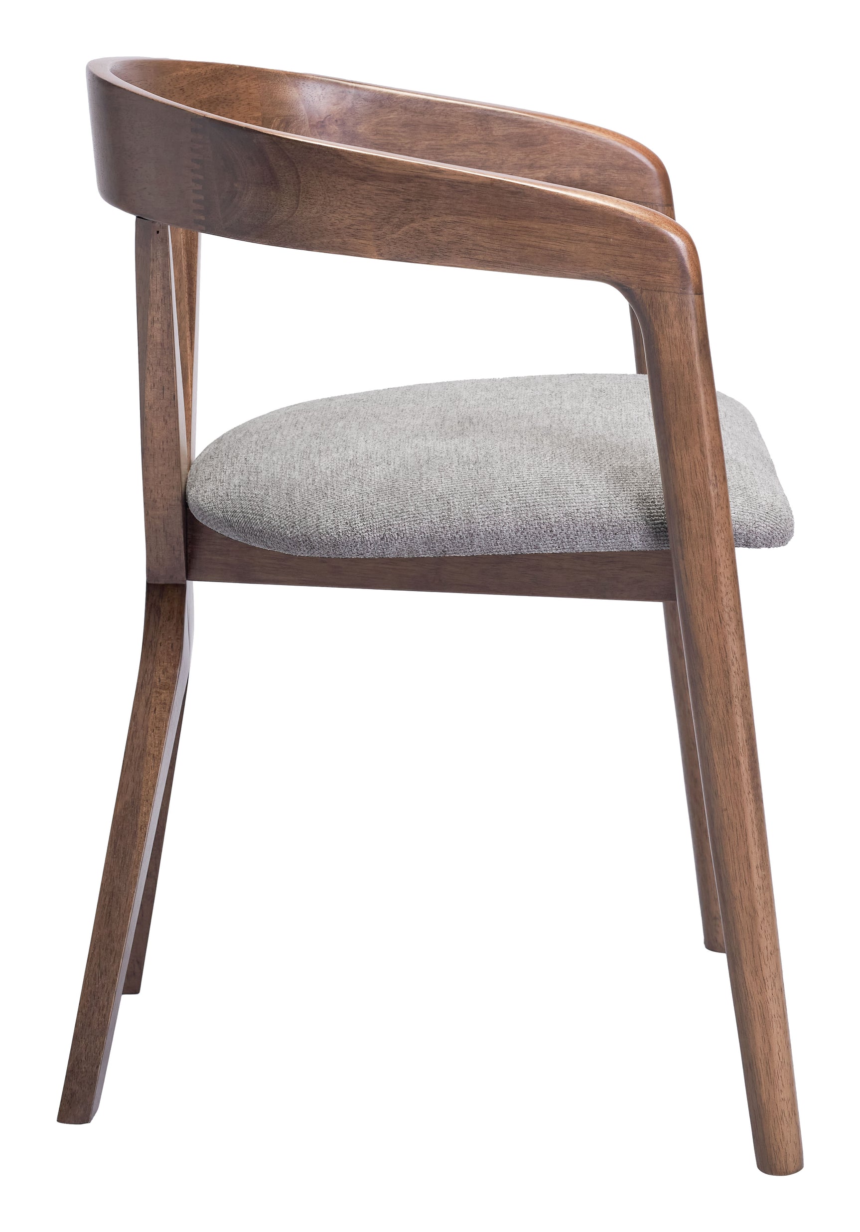 Cairo Dove Gray & Walnut Dining Chair - Ornate Home