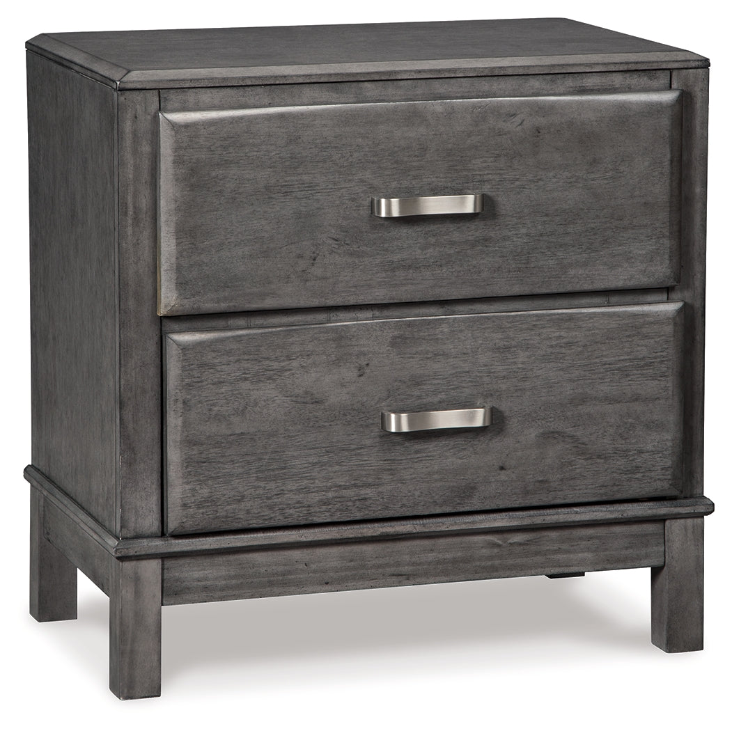 Caitbrook Gray King Storage Bedroom Set with Dresser, Mirror and 2 Nightstands - Ornate Home