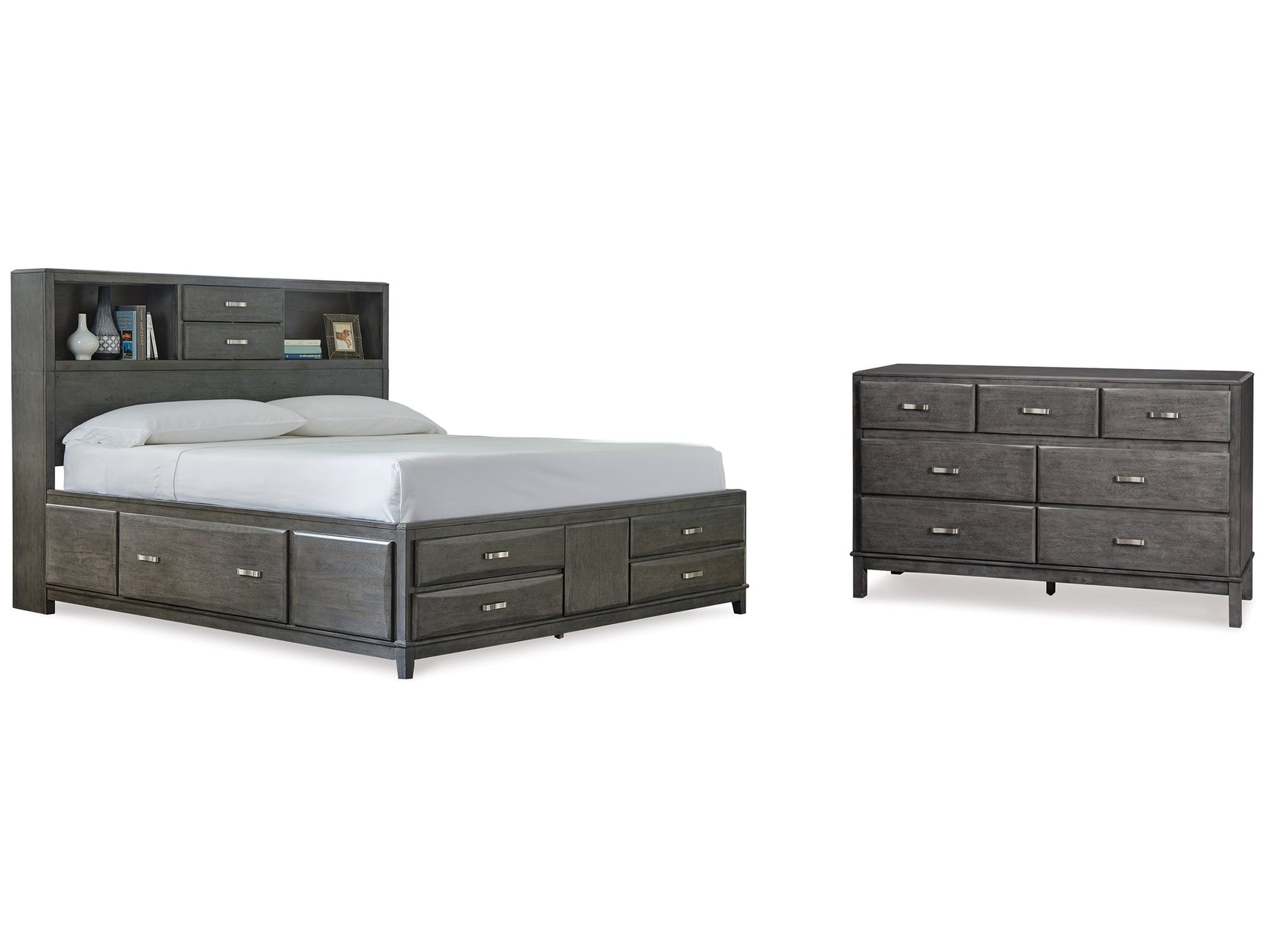 Caitbrook Gray Queen Storage Bedroom Set with Dresser (Online Special Price) - Ornate Home