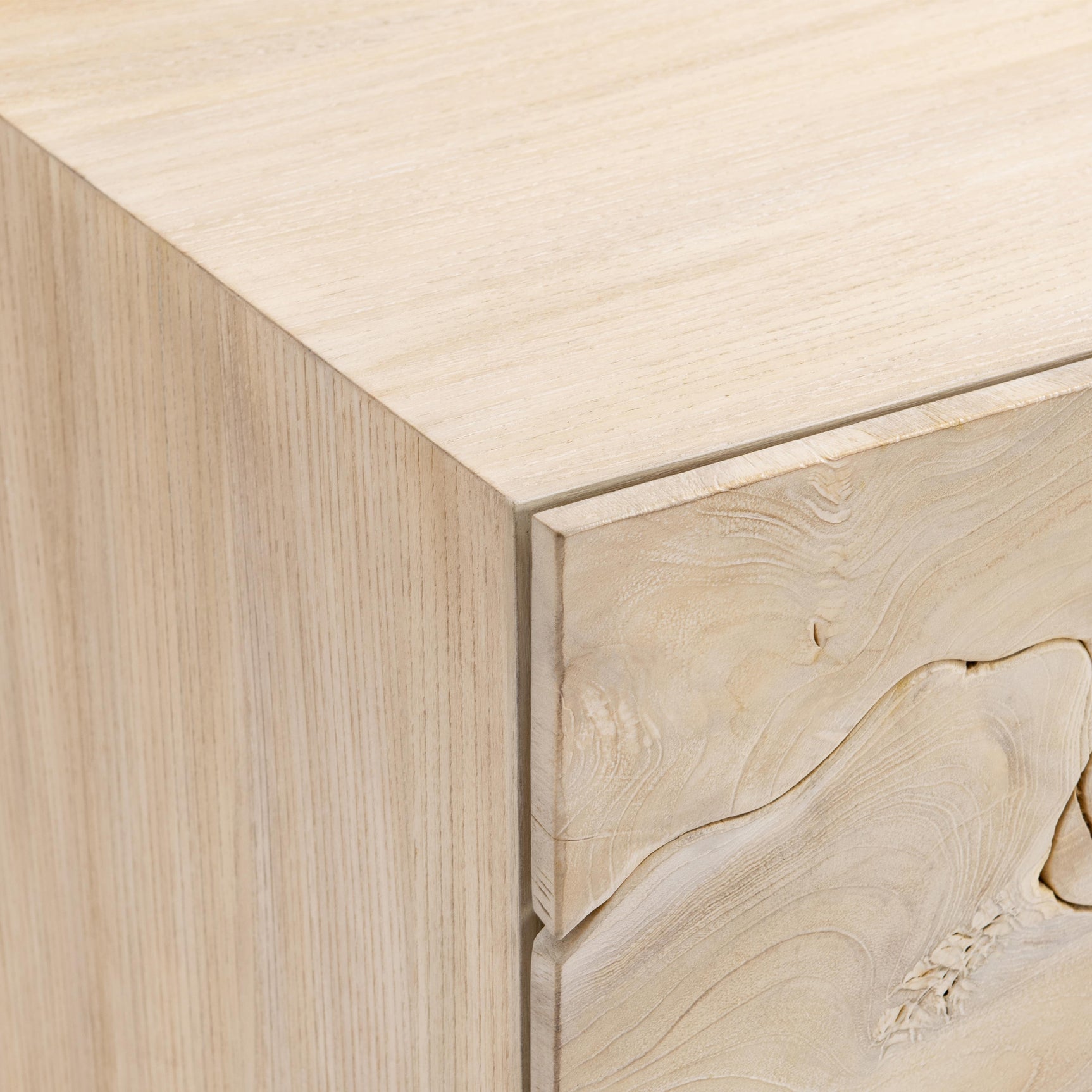 Calavaras Bleached Teak/Teak Nightstand - Ornate Home