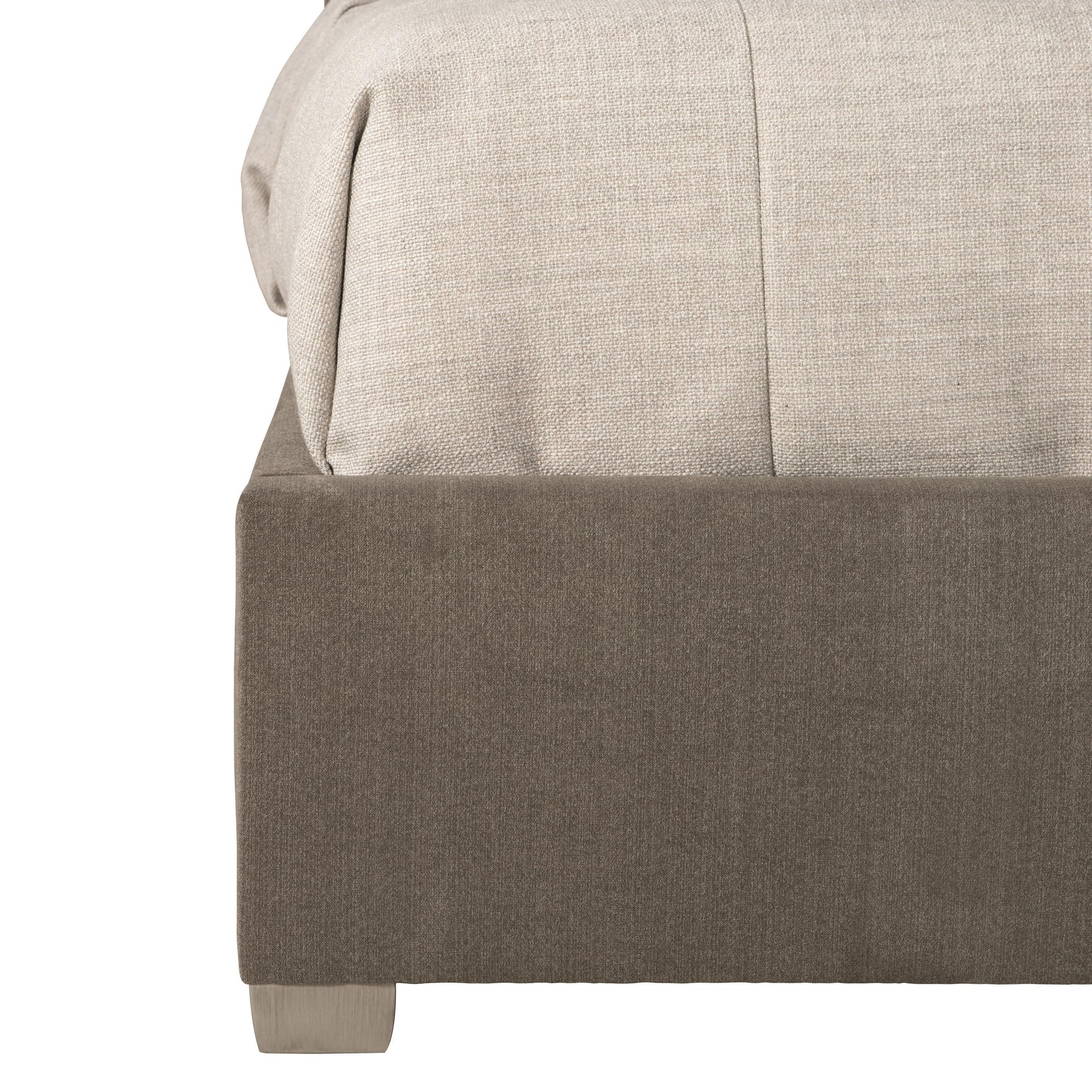 Calavaras Smoked Truffle/Grey Fabric Panel King Bed - Ornate Home