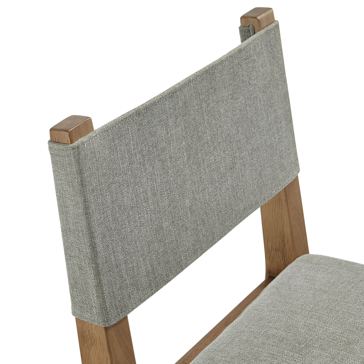 Calder Wheat Fabric Upholstered Wood Armless Dining Chair - Ornate Home