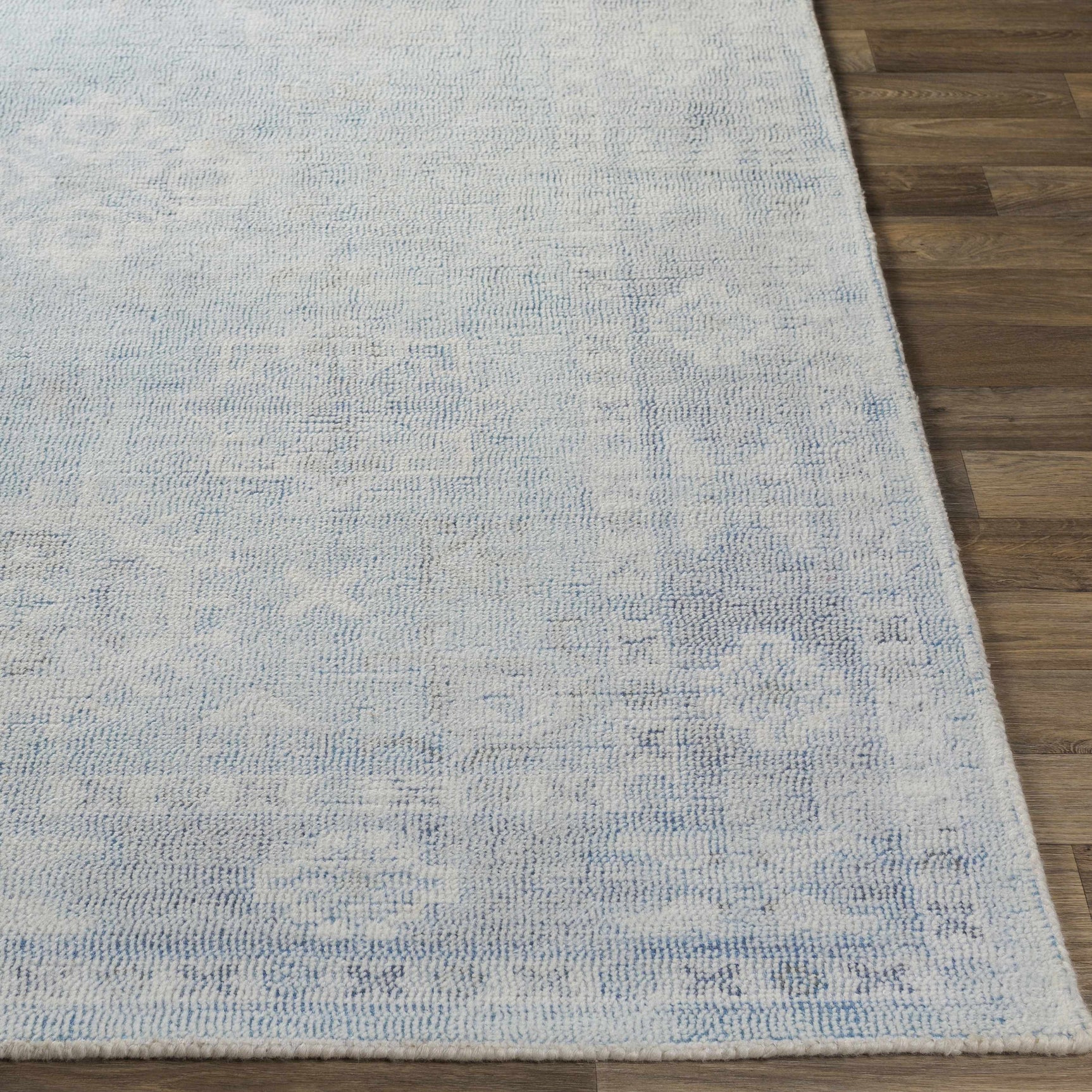 Calderbank Sky Blue Wool-Blend Area Rug - Ornate Home