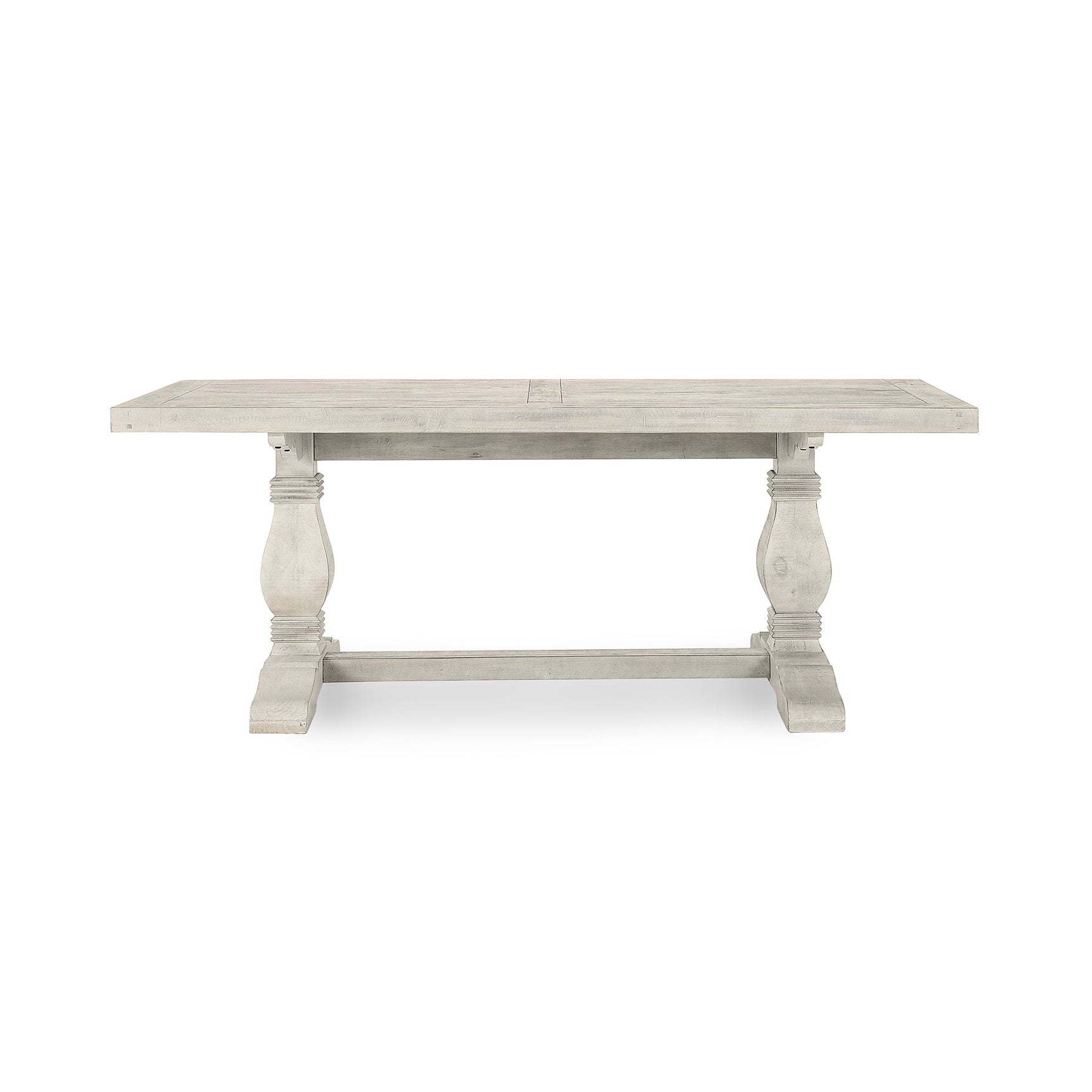 Caleb Distressed Ivory Dining Table - Ornate Home