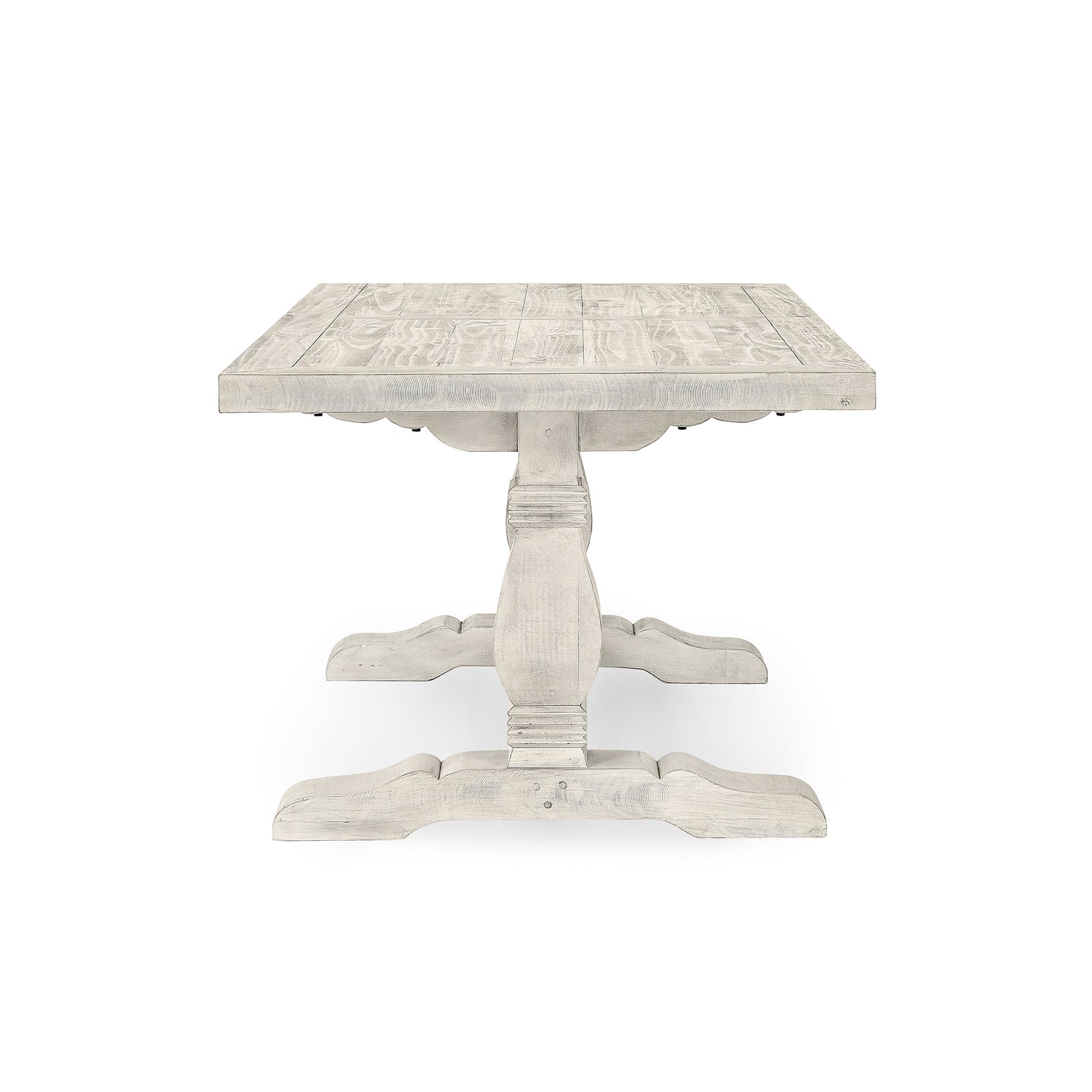 Caleb Distressed Ivory Dining Table - Ornate Home