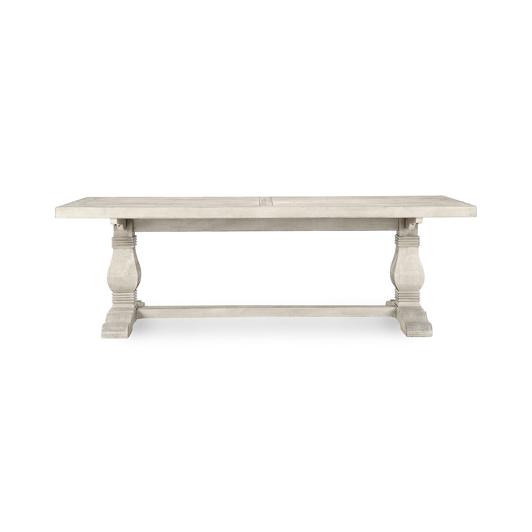 Caleb Distressed Ivory Rectangular Dining Table - Ornate Home