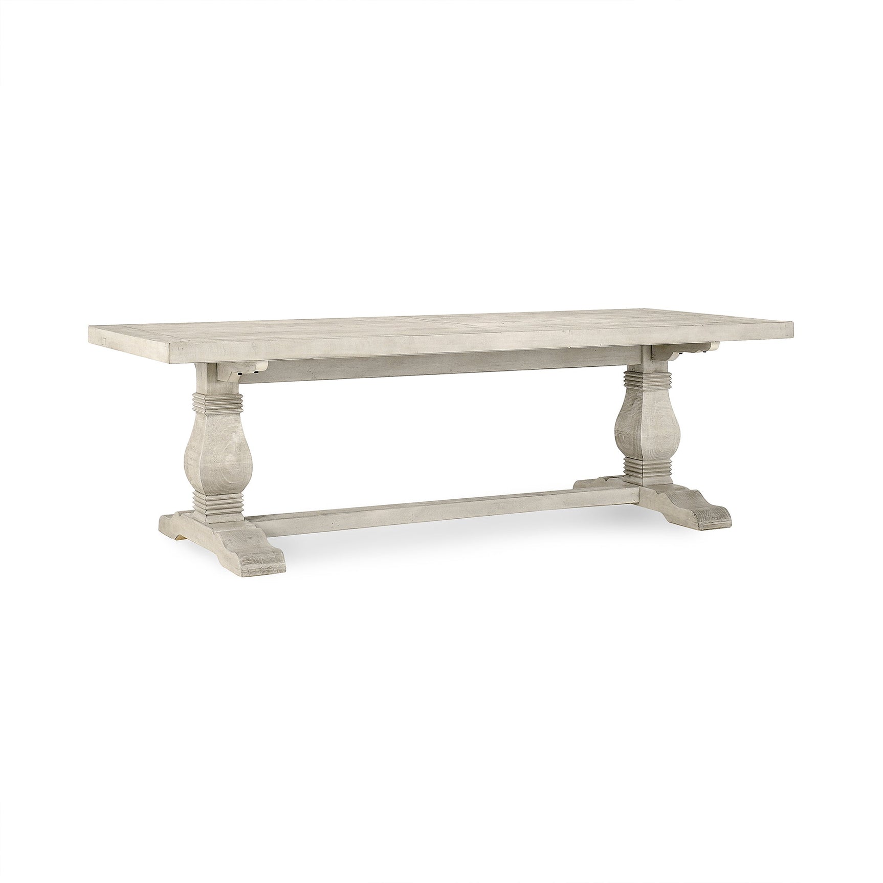Caleb Distressed Ivory Rectangular Dining Table - Ornate Home