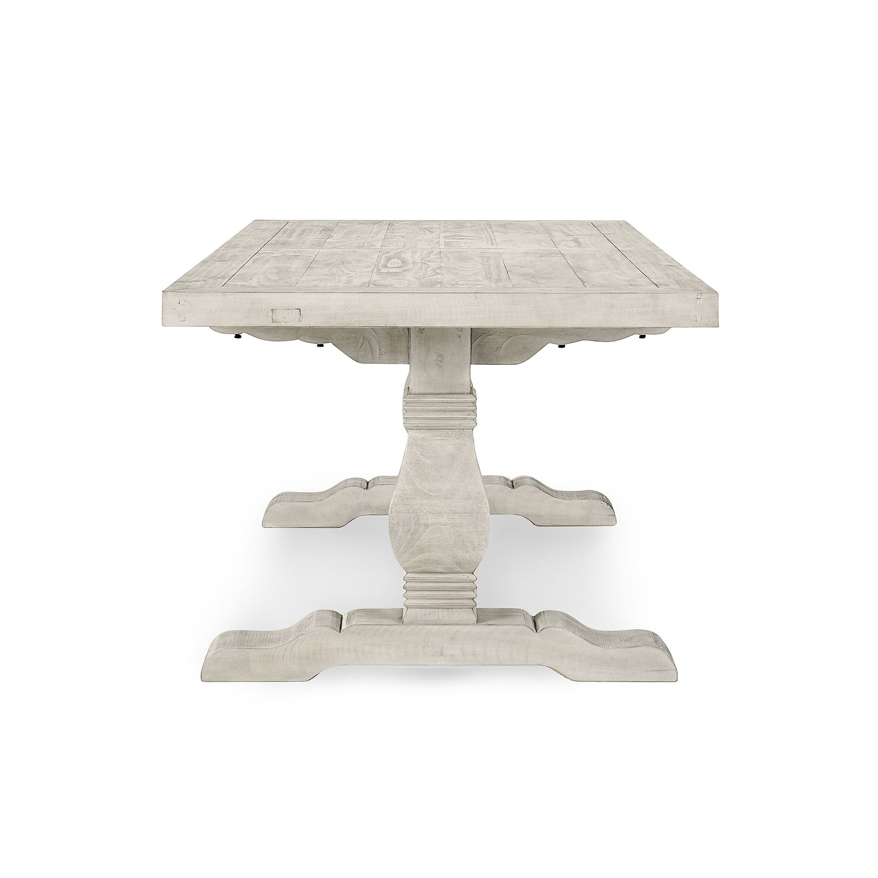 Caleb Distressed Ivory Rectangular Dining Table - Ornate Home