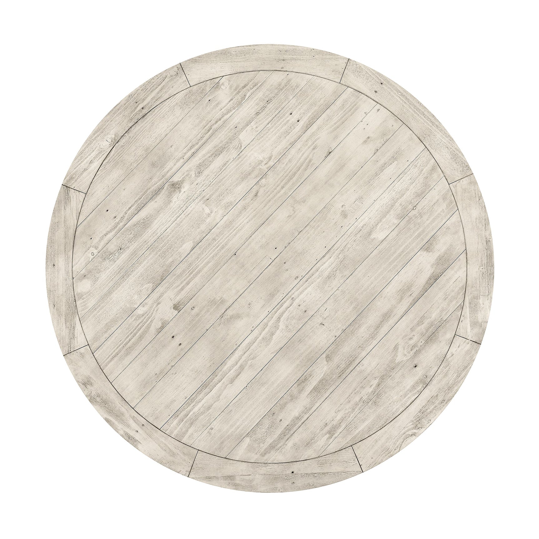 Caleb Distressed Ivory Round Dining Table - Ornate Home