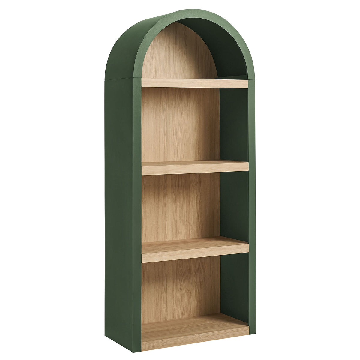 Caleb Hunter Green 4 Arched Display Shelf Bookcase - Ornate Home