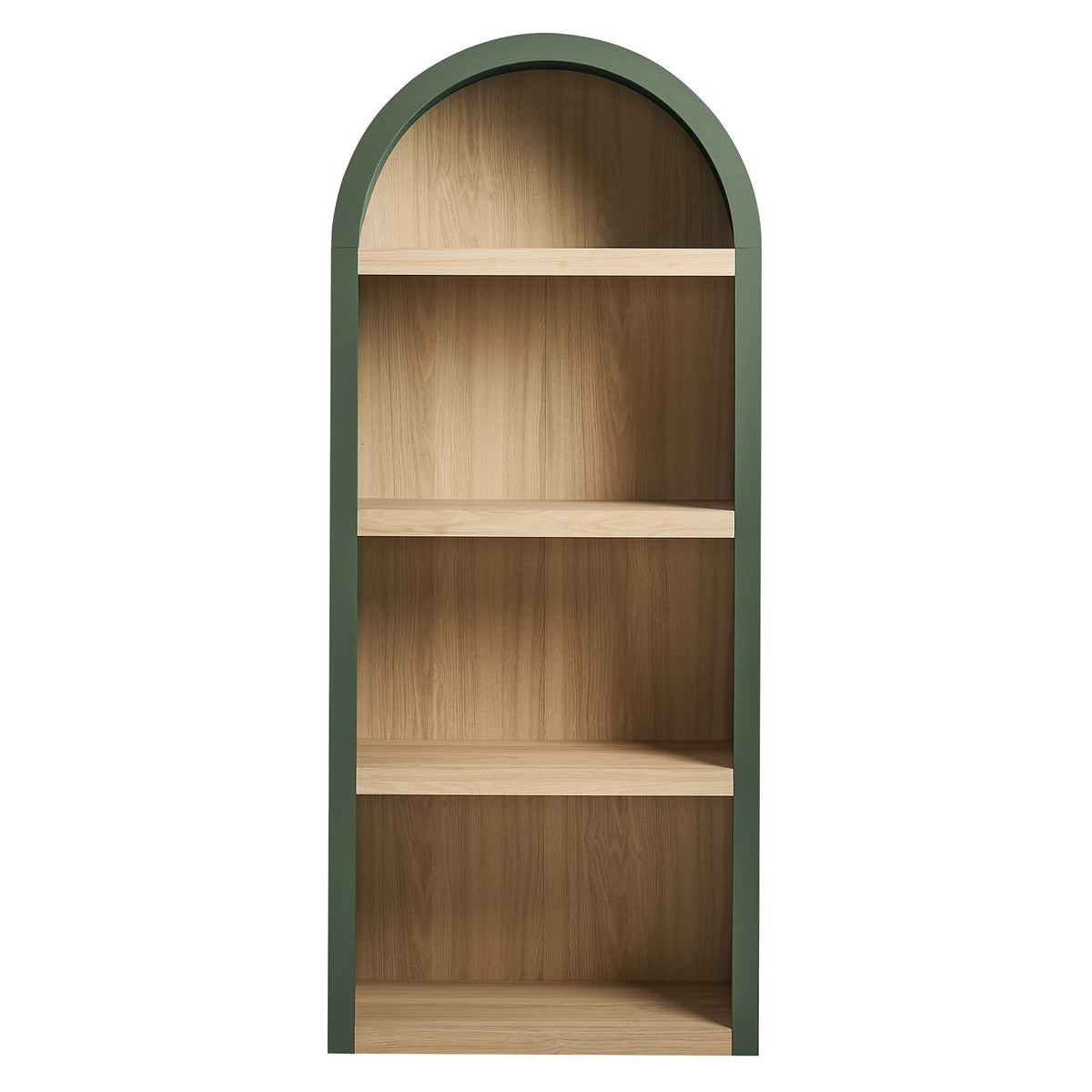 Caleb Hunter Green 4 Arched Display Shelf Bookcase - Ornate Home