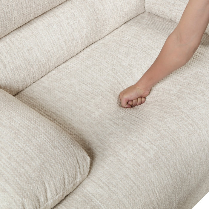 Caliber Beige Double Reclining Sofa - Ornate Home