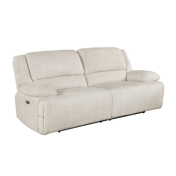 Caliber Beige Power Double Reclining Sofa