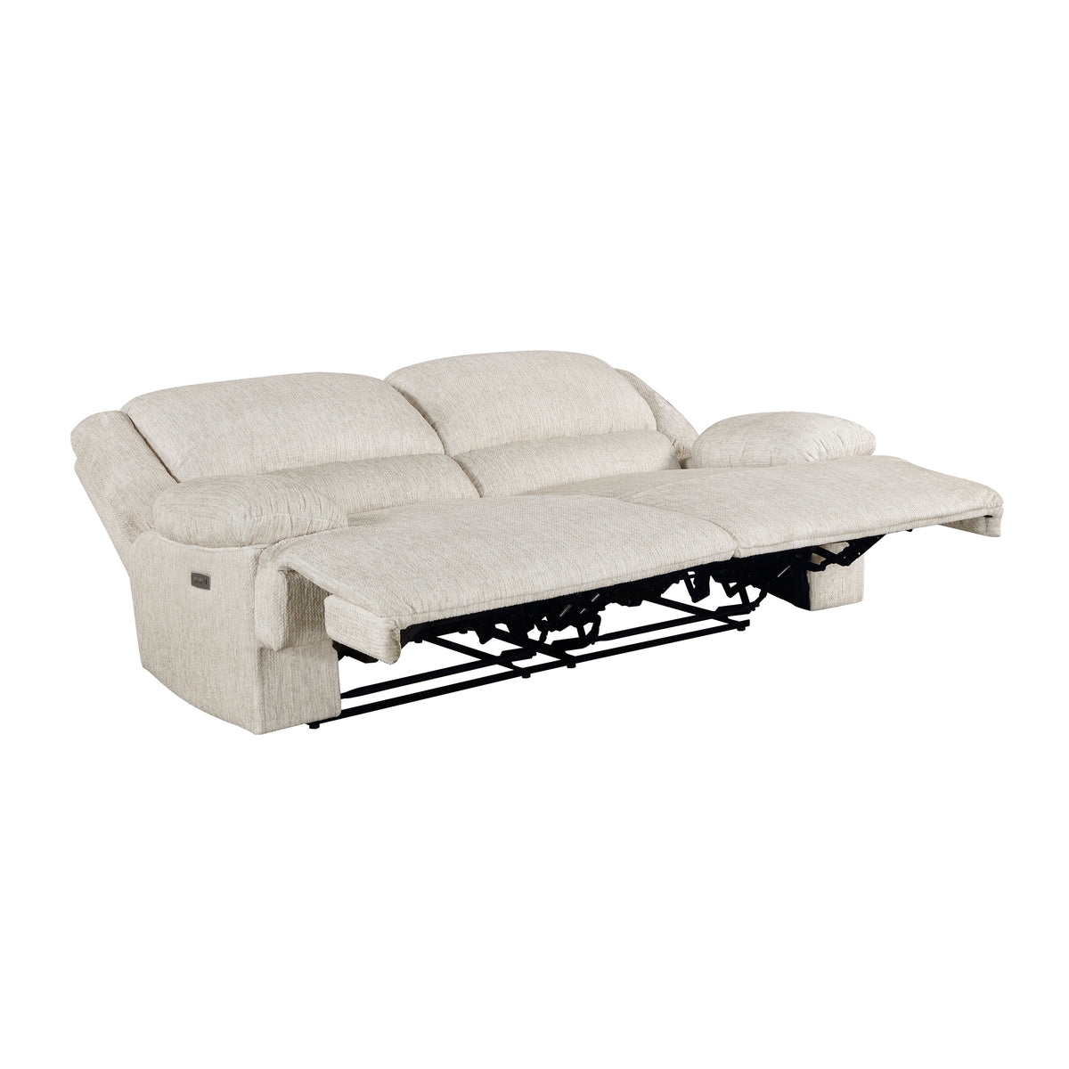 Caliber Beige Power Double Reclining Sofa - Ornate Home