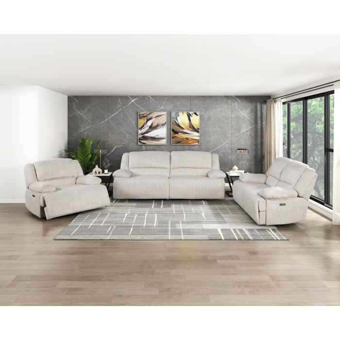 Caliber Beige Power Reclining Chair - Ornate Home