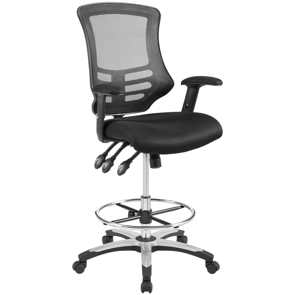 Calibrate Black Mesh Drafting Chair - Ornate Home